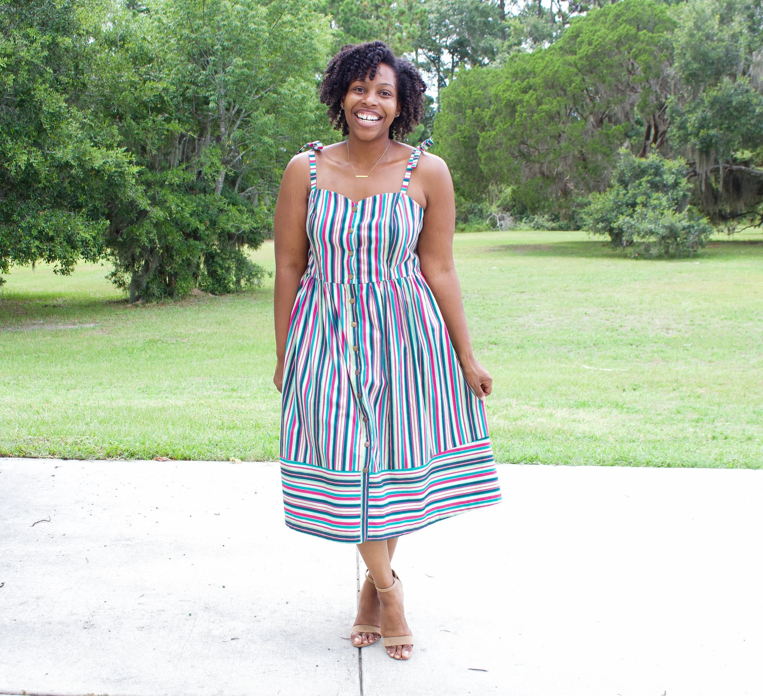 Loved to Pieces Striped Flow Rainbow Mommy &amp; Me Dresses 