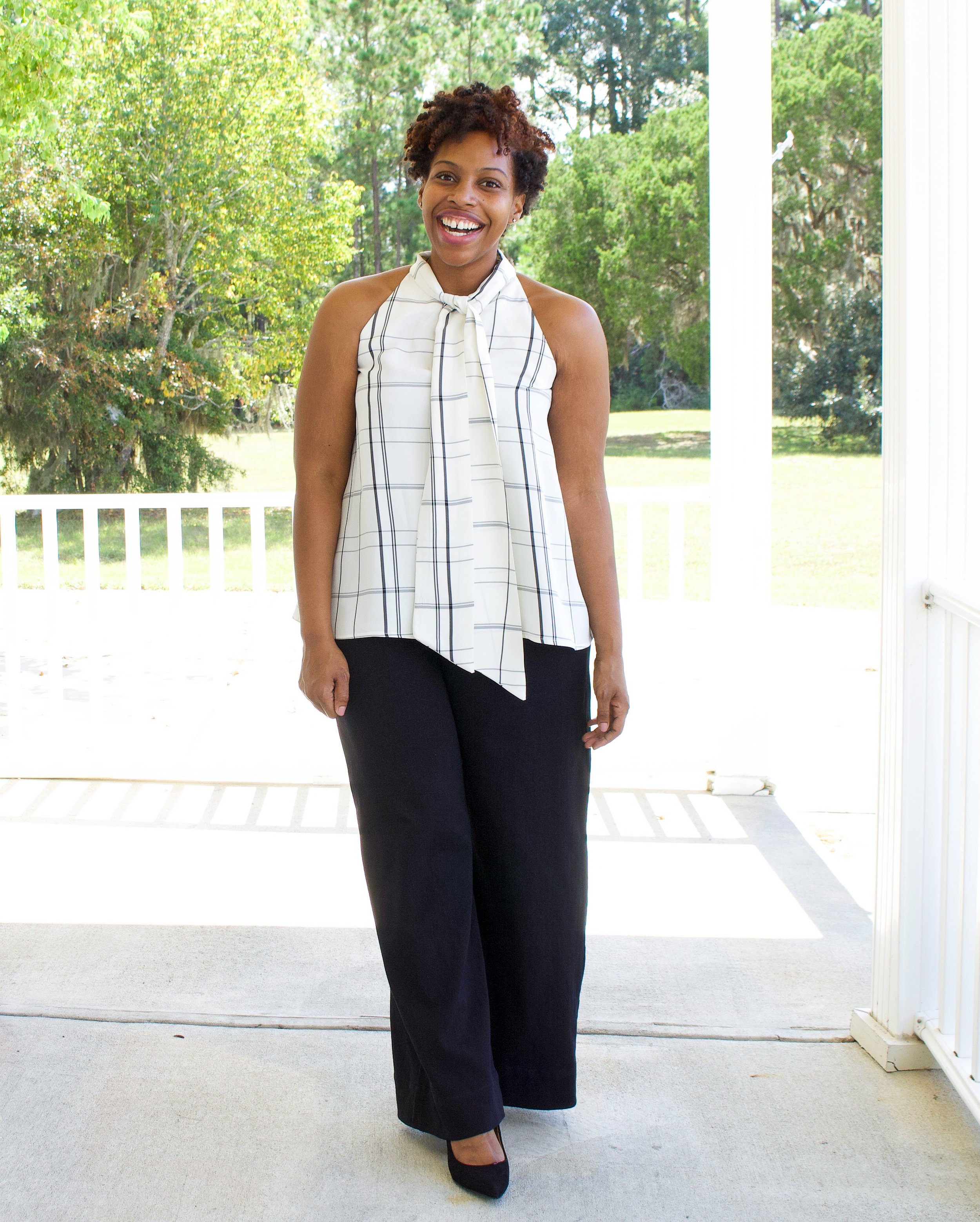 Plaid Bow-tie Top: McCalls 7601