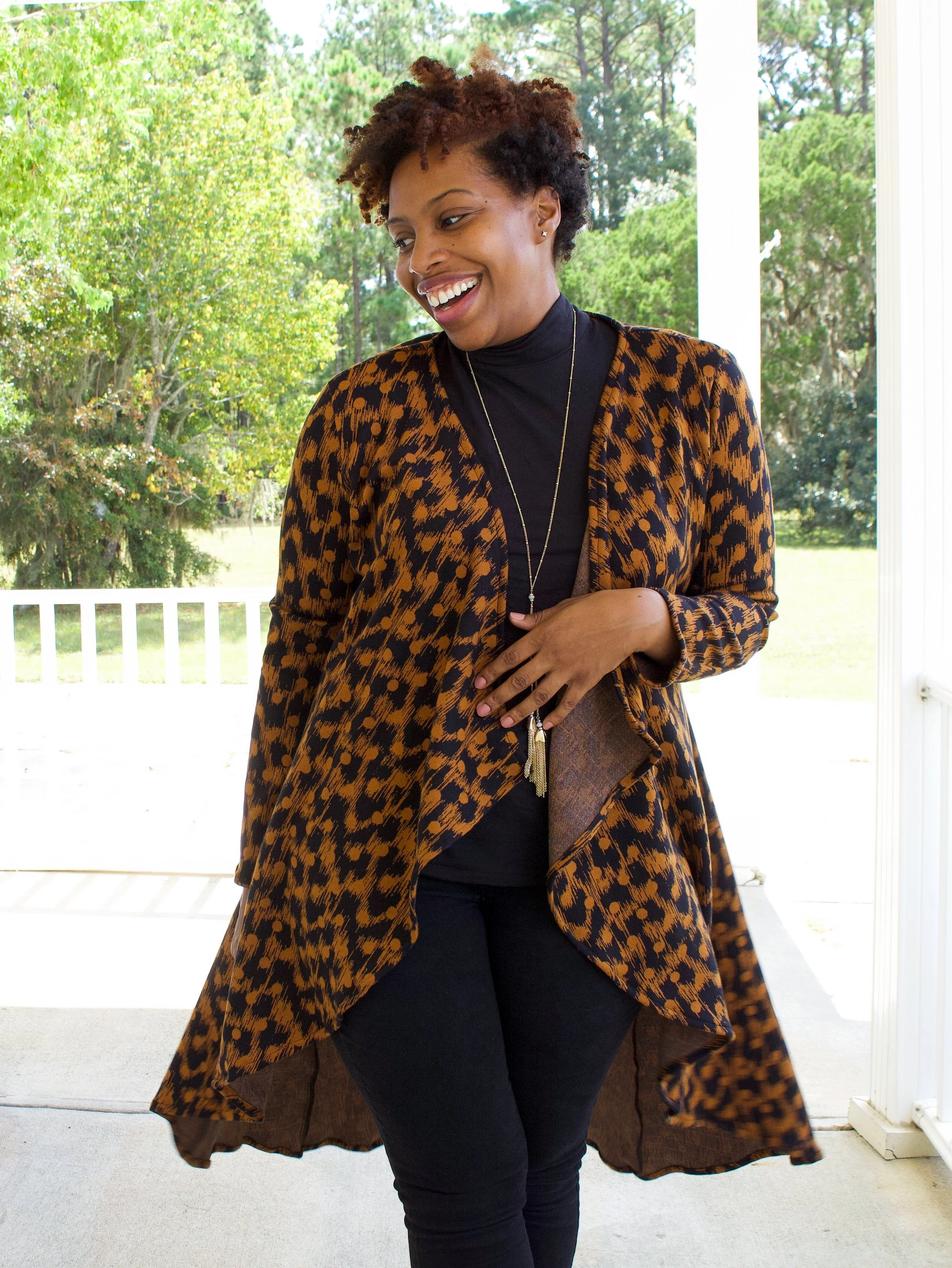 Painted Spot Knit Cardigan: Madison Cardigan: Style Sew Me Pattern