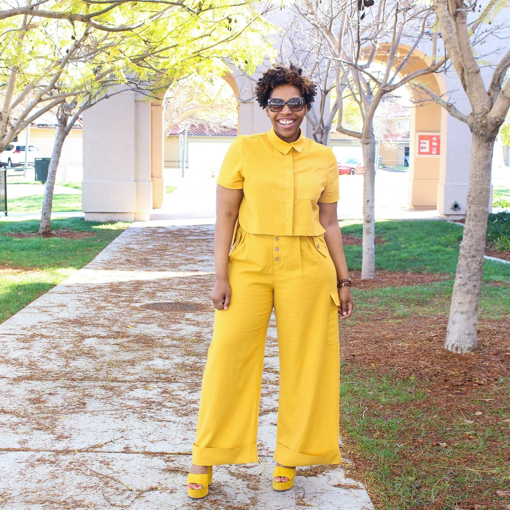 My Dream Mustard Linen Set: Simplicity 8889