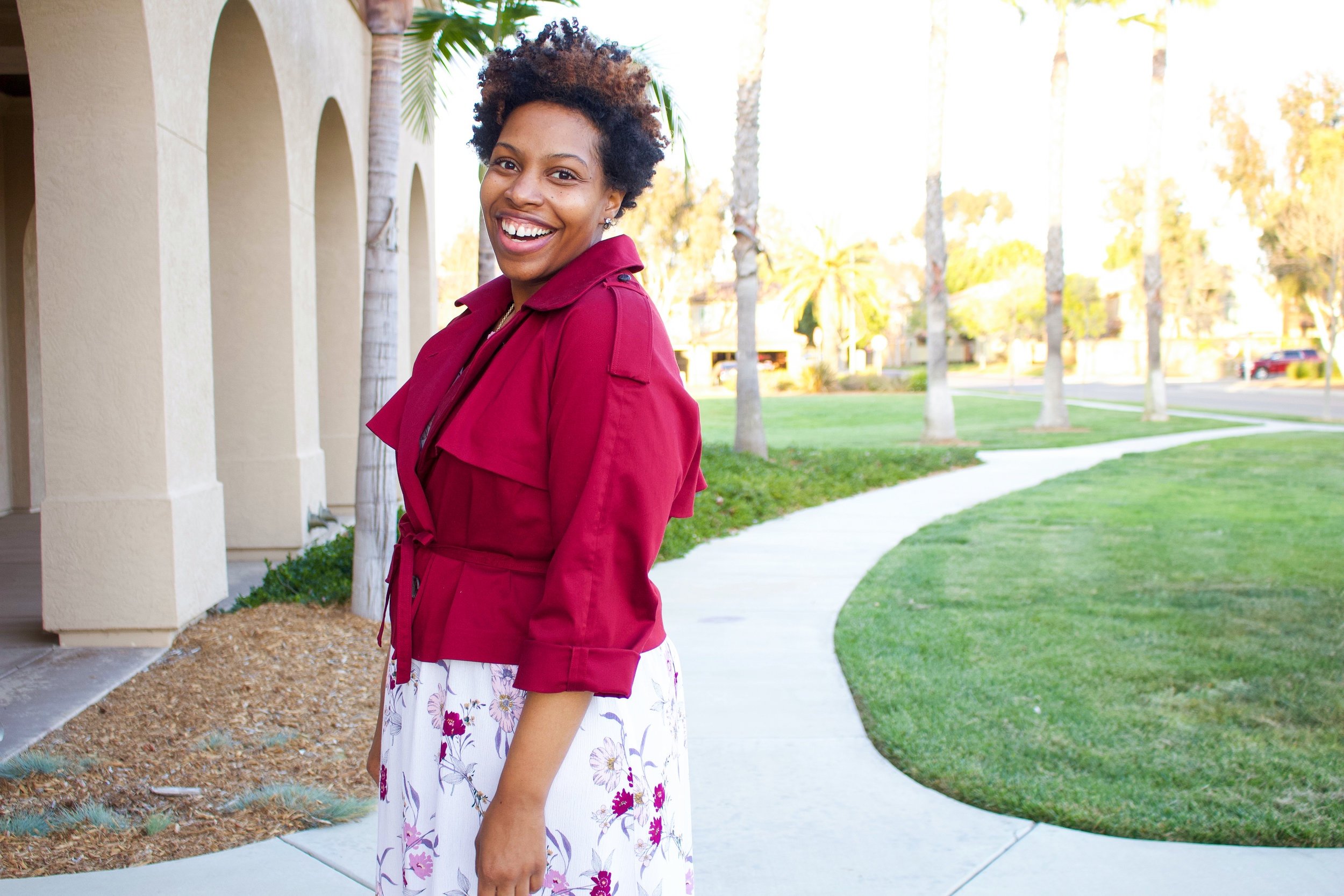 Floral Dress + Trench: Simplicity 8890
