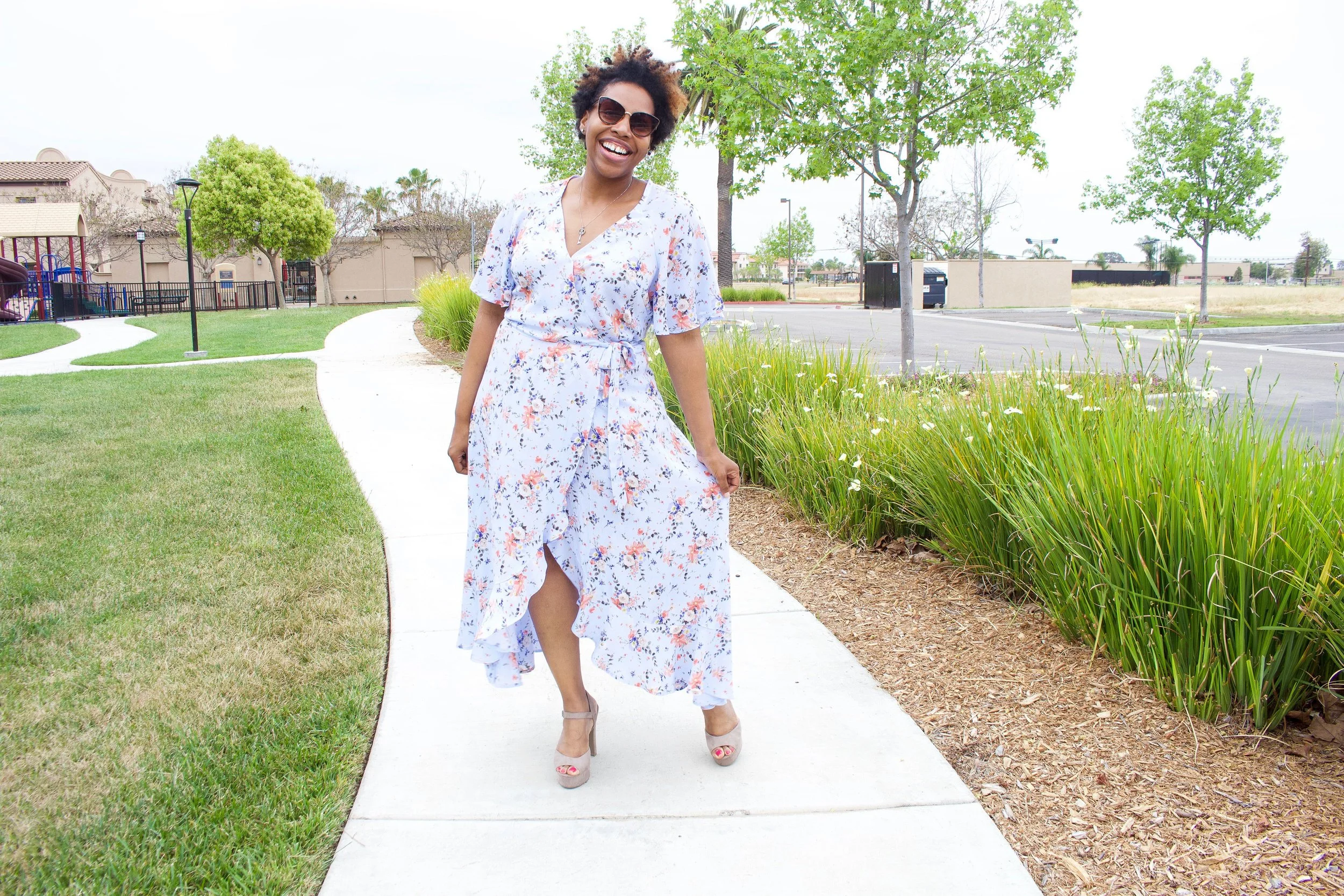 Crinkle Rayon Wrap Dress: Butterick 6554