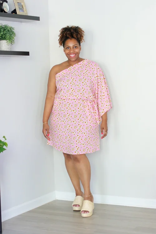 one shoulder sunflower dress: simplicity 9777  brittany j jones