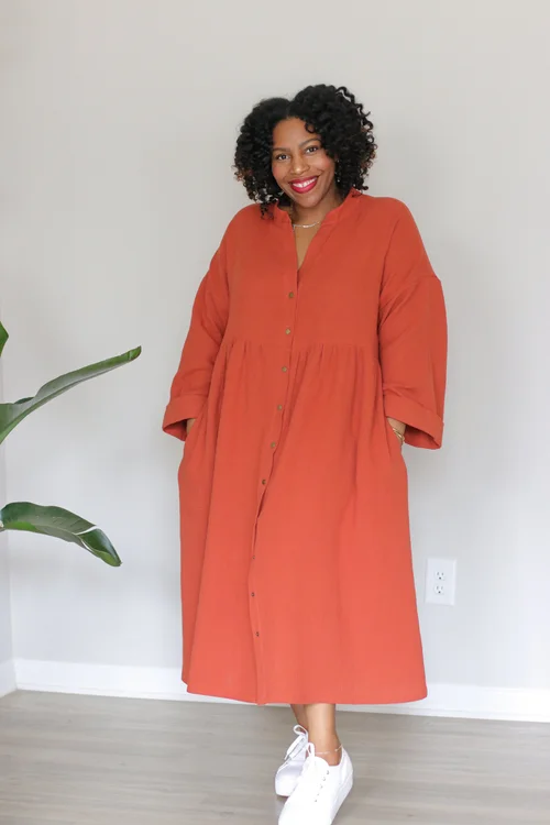 comfy gauze dress: simplicity 9102  brittany j jones