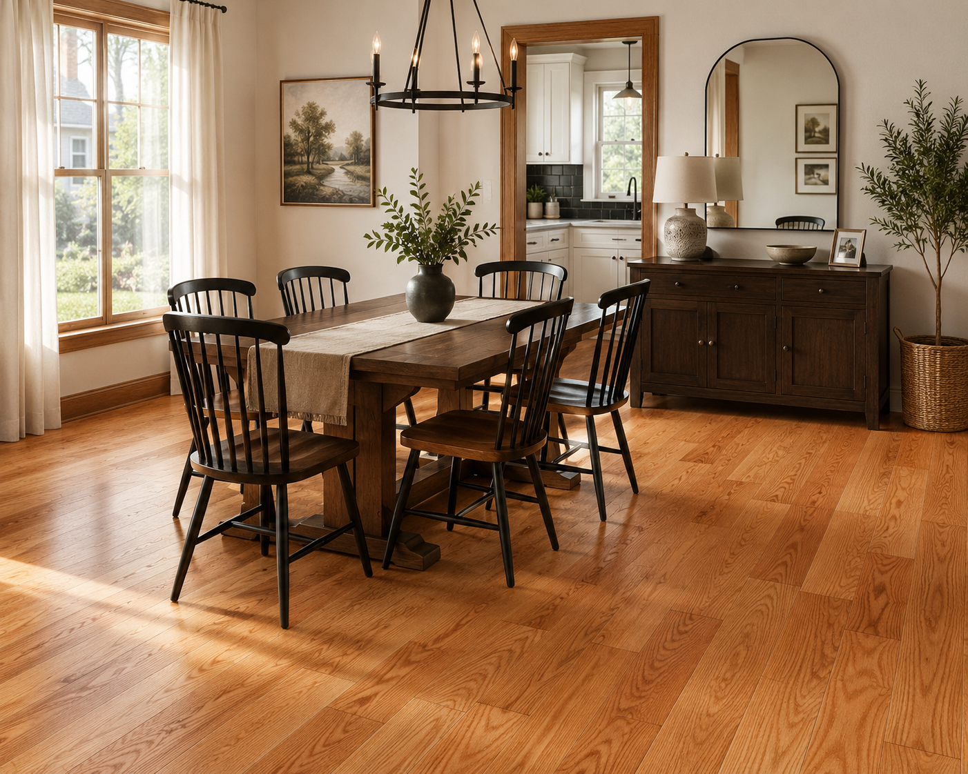 Dining room remodel hardwood flooring ideas