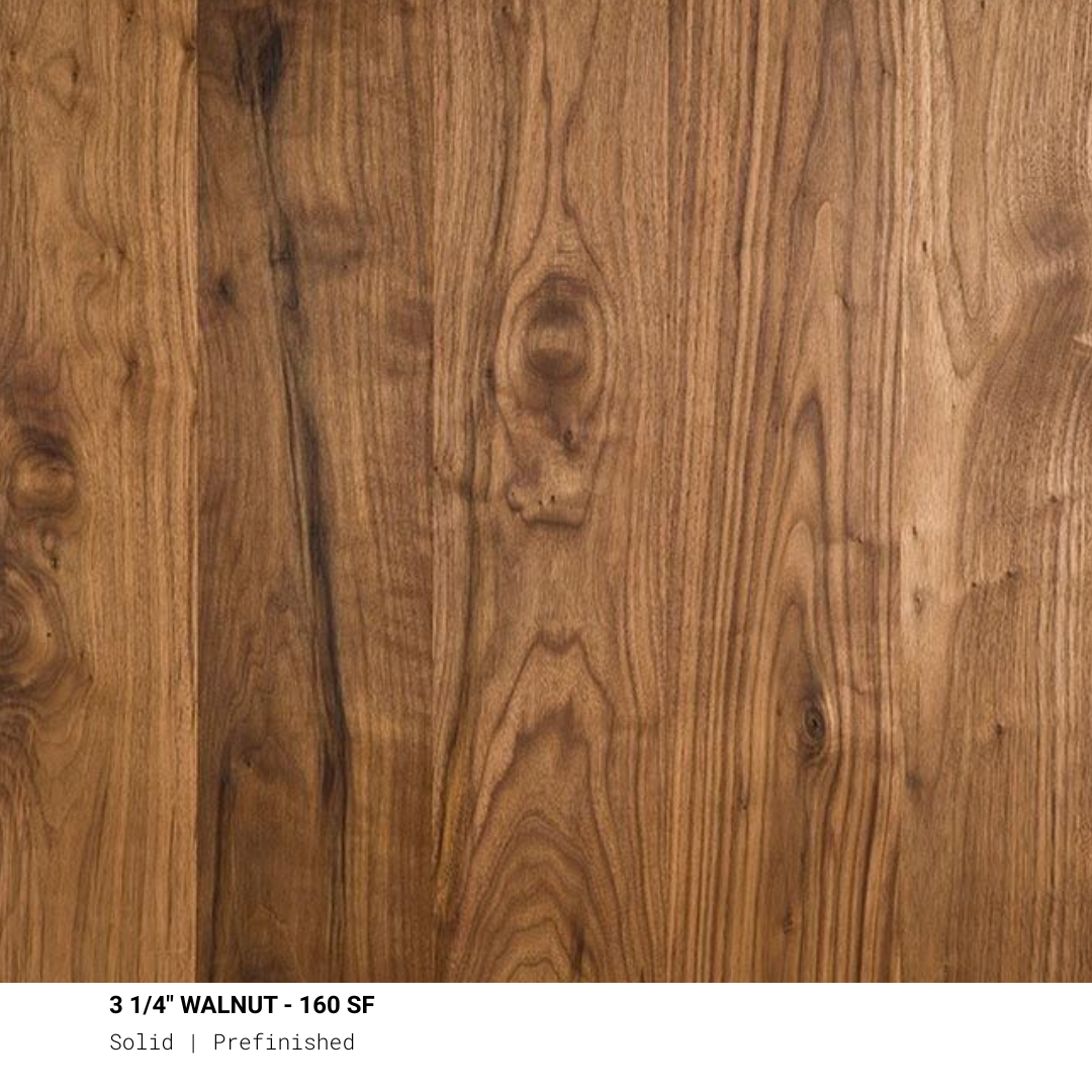 3 1/4" WALNUT | SOLID - 160 SF