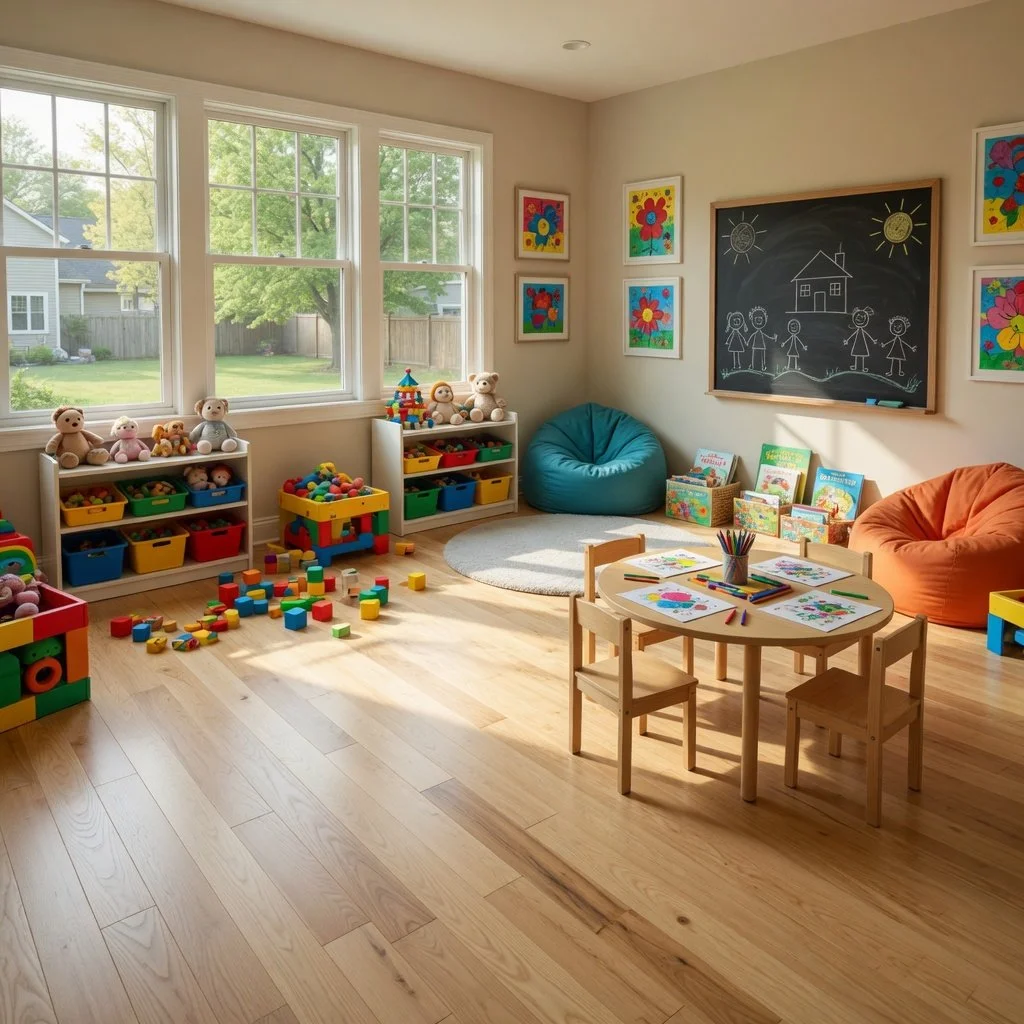 Kids Play Room Flooring Remodel Ash Hardwood Flooring