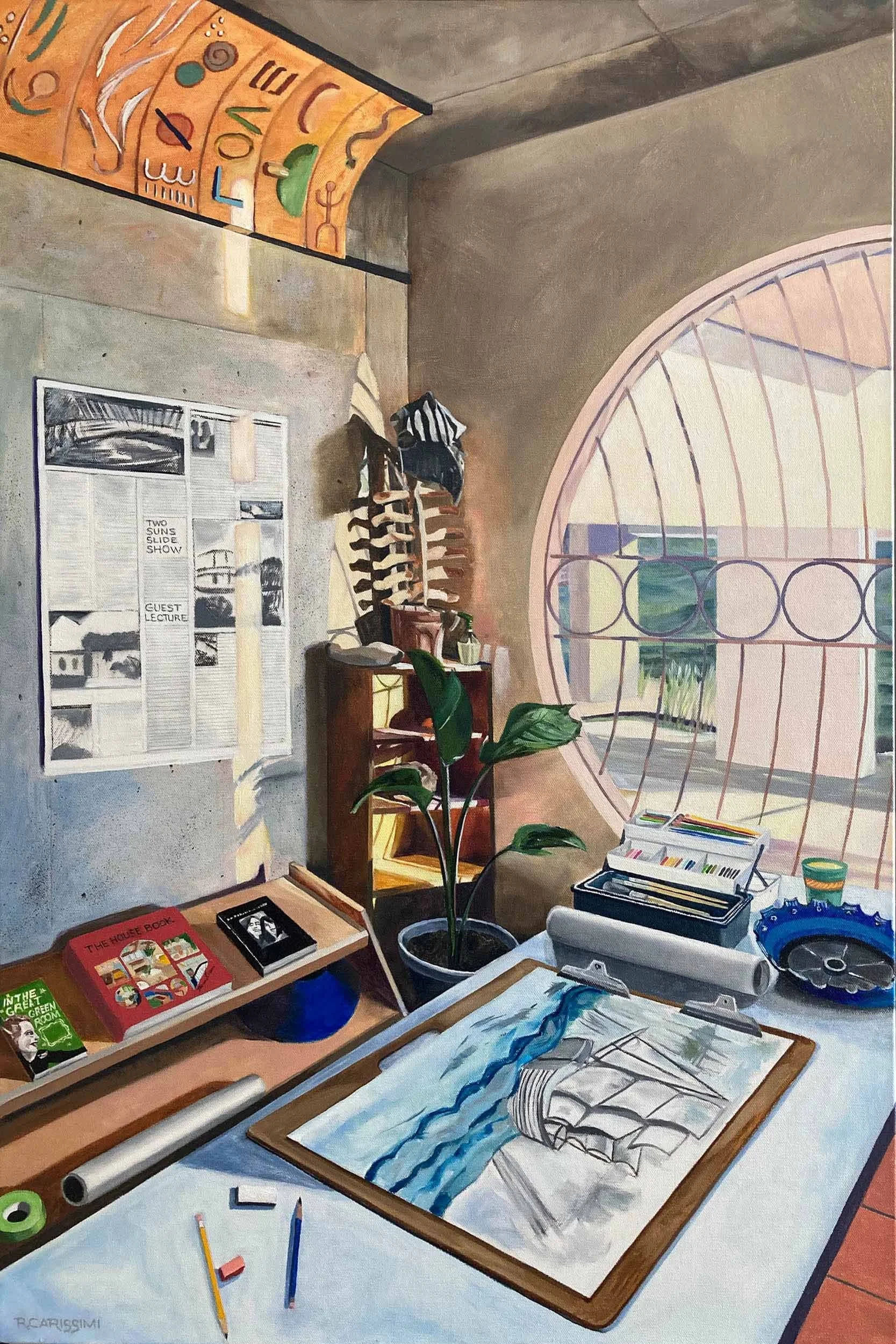Artist's Studio at Arcosanti, 2025 

24 x 36 inches, Oil on Canvas