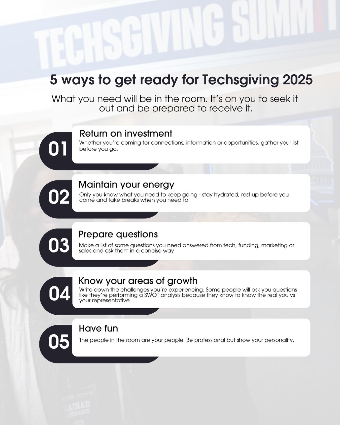 The @techsgiving lineup is 🔥 

#Techsgiving is bringing out the champions who are ready to drop gems on all things tech, strategy and purpose. 

Your job is to run the plays they give you in the best that gives you the highest return on your investm