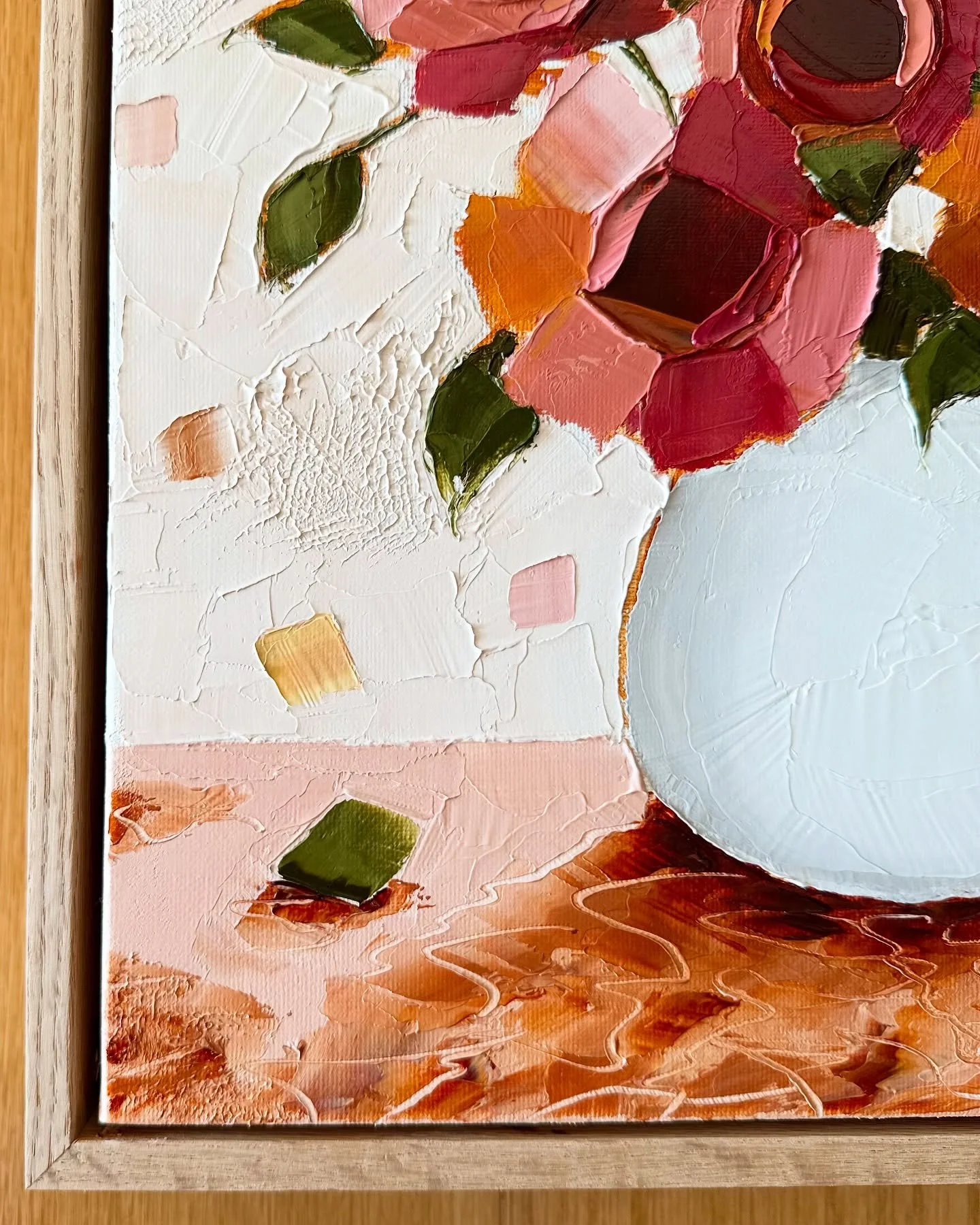 A closer look at the composition, colours and texture in &rdquo;What her heart was waiting for&hellip;&rdquo; (SOLD). I will be forever obsessed with oil paint&hellip; The depth and intensely saturated colours, it&rsquo;s texture and its ability to c