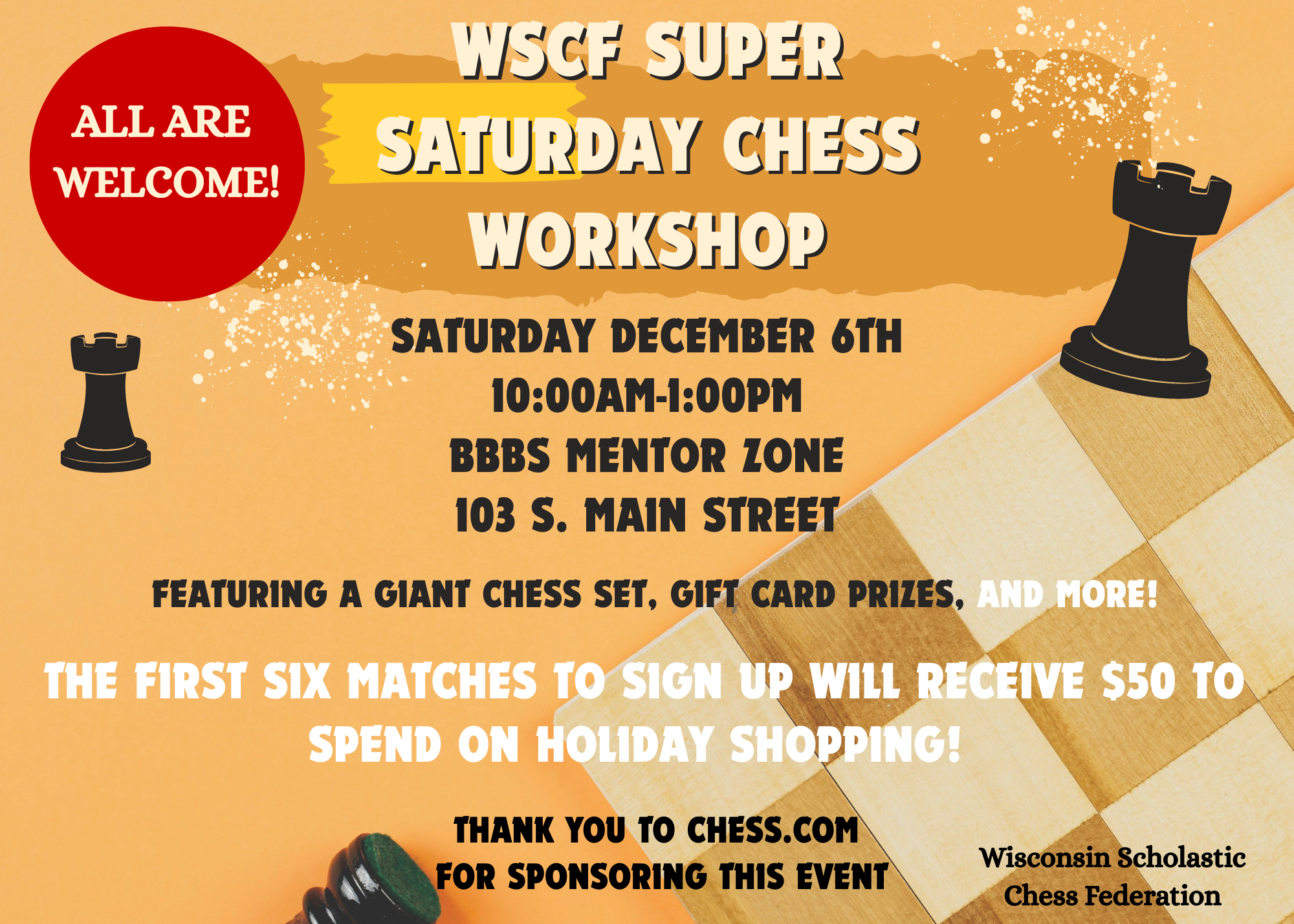 WSCF Super Saturday Chess Workshop