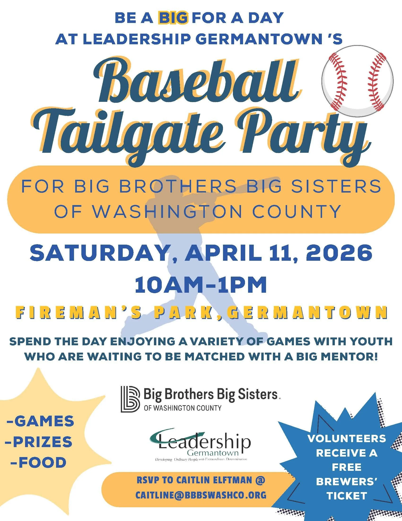 Big For a Day Baseball Tailgate Party