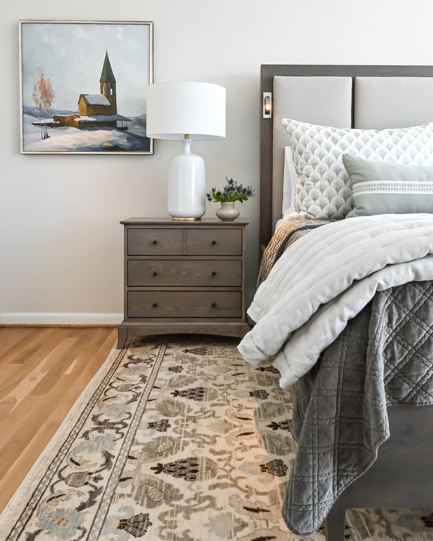 Soft layers for slow mornings✨A Primary Bedroom so cozy you&rsquo;ll never want to leave!