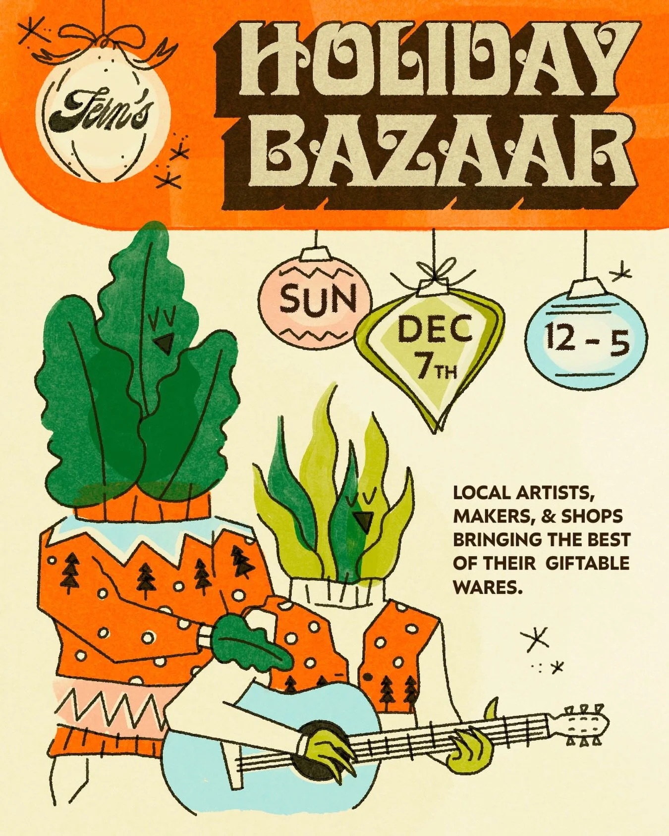 One of my favorite holiday markets of the year! Come shop at @fernshopcincinnati in College Hill tomorrow! Noon - 5pm 🌱💓