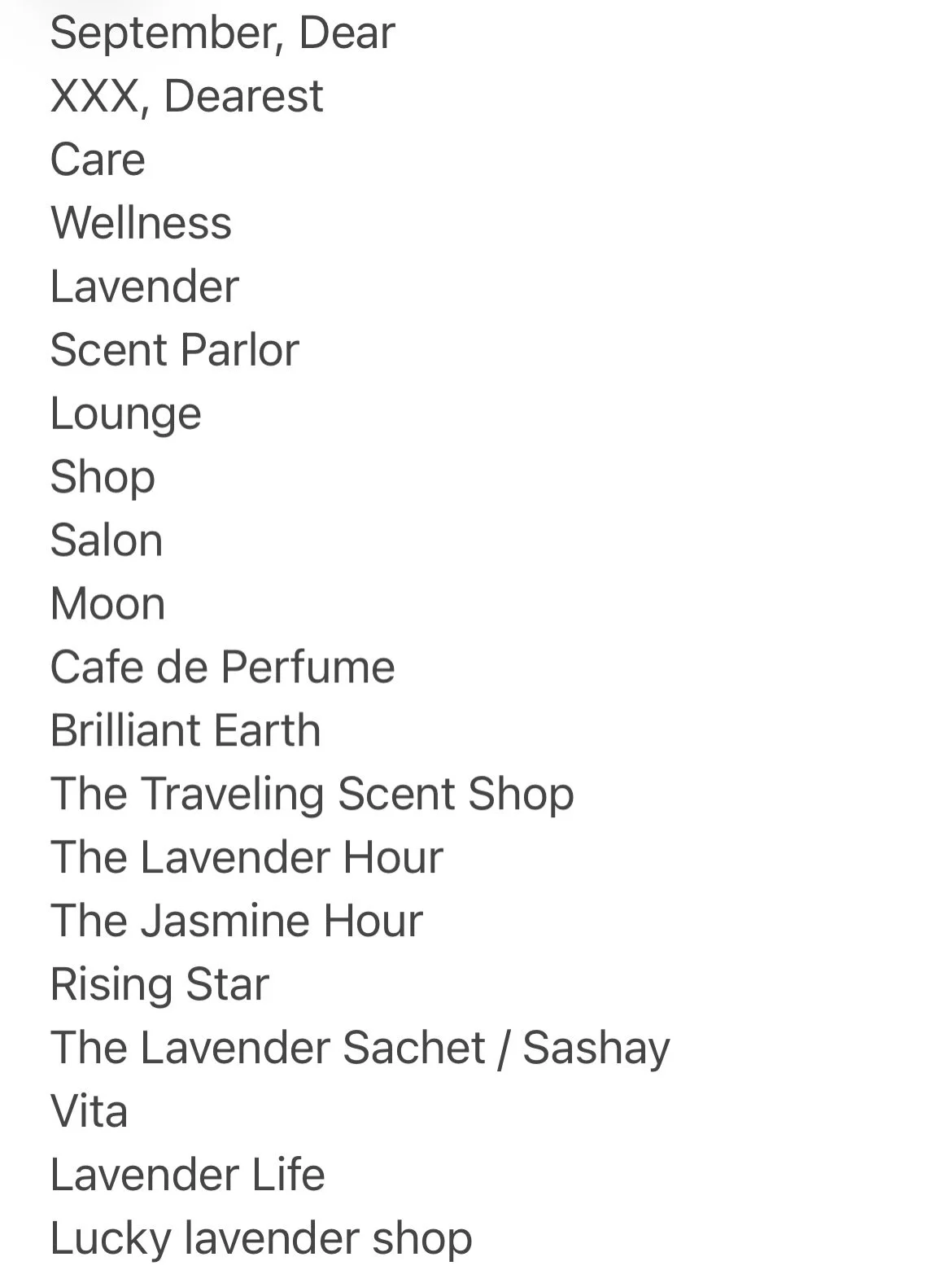 I found this in my iPhone from early 2020 titled &ldquo;Dream Shop&rdquo; 💓

It&rsquo;s a long list of possible names and ideas from when I was first starting my business &mdash; all hope and possibility. It&rsquo;s sweet to look back at my thought 