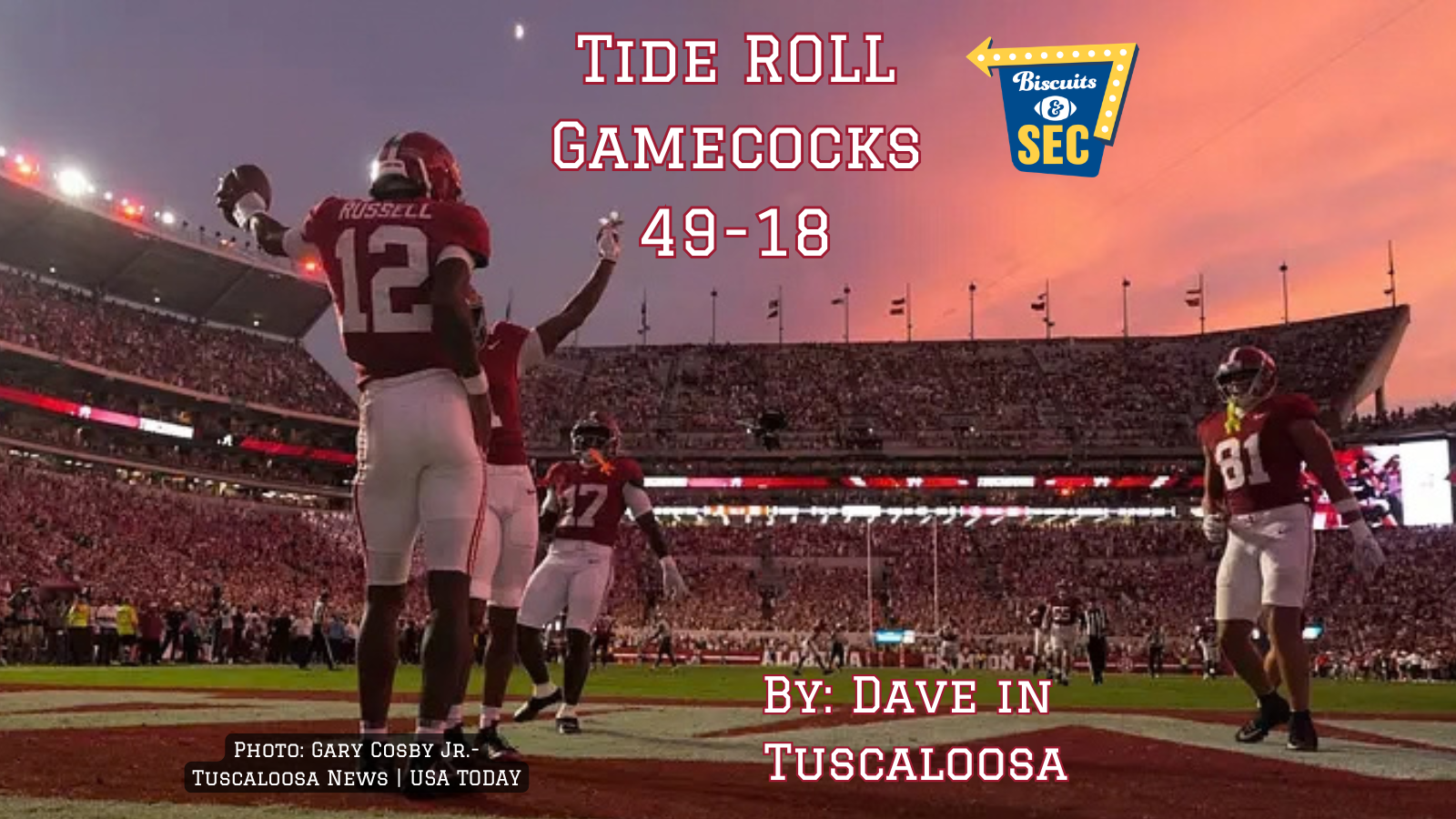 Tide ROLL against struggling Gamecocks