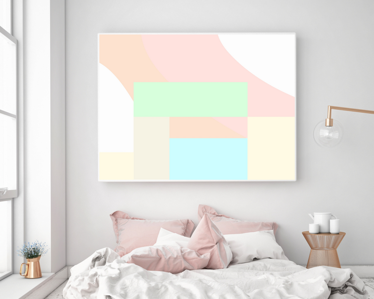 Laura Rooker, The Mint Green Gallery - Pastel shapes Art