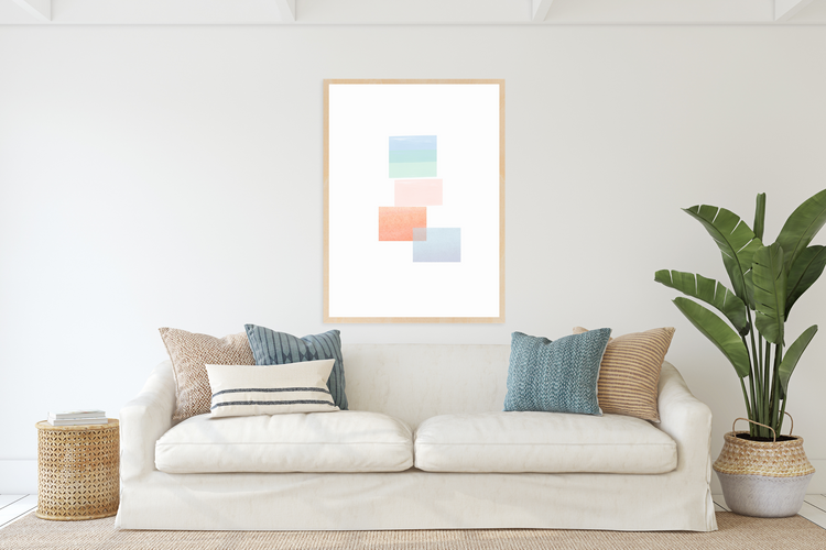 With this geometric art print less is definitely more! It’s simplistic, yet fun and vibrant and is the perfect addition to brighten any space.