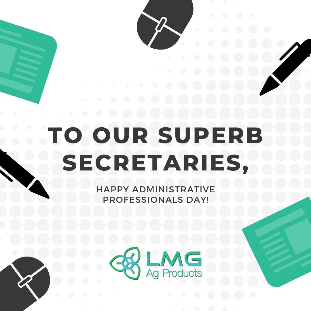 Thank you to our great team! We all wear different hats throughout the day so Happy Administrative Professionals Day to all!
-Josh Cox

#lmg #agproducts #administrativeprofessionalsday #thankyou