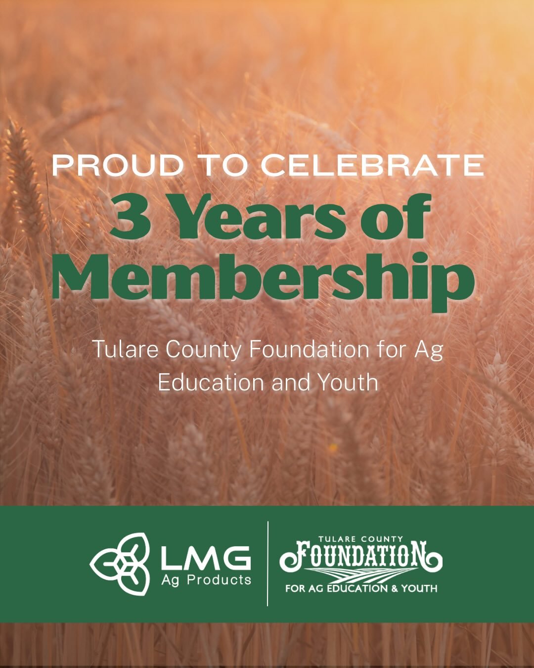 🌱 We&rsquo;re excited to celebrate 3 years of membership with the Tulare County Foundation for Ag Education &amp; Youth! @tcagyouth 

🌱We are incredibly grateful for organizations like this that create meaningful opportunities to invest in and supp
