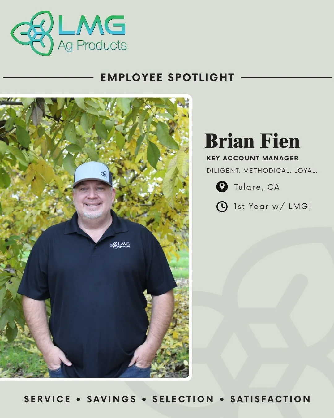 🔦Our First Employee Spotlight: Brian Fien

From the field to family life, Brian&rsquo;s foundation is built on faith, hard work, and strong relationships.

His dedication to both his customers and his family reflects the values we stand for at LMG A