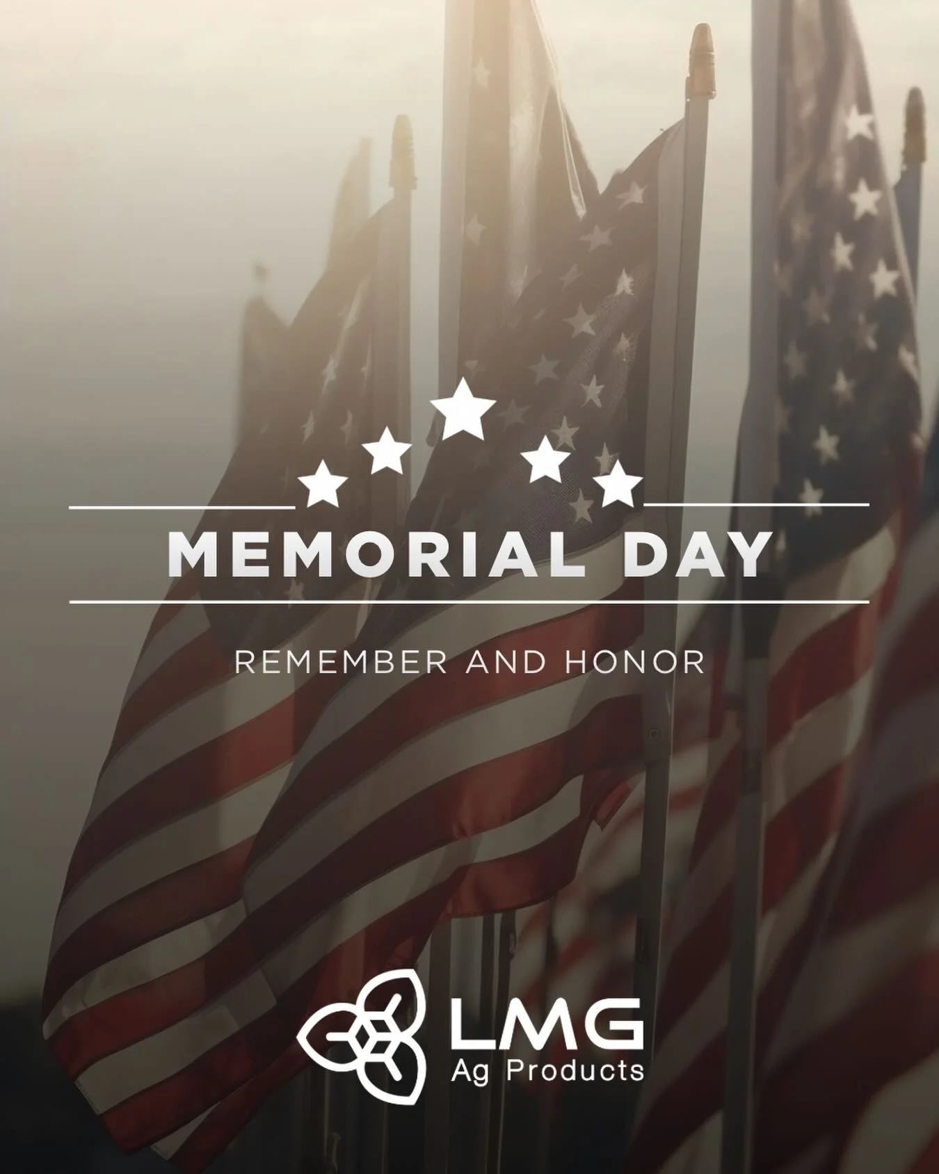 Today we remember and honor the brave men and women who made the ultimate sacrifice for our country. 🇺🇸

All of us at LMG Ag Products are grateful for those who served and gave everything for the freedoms we enjoy every day. Wishing everyone a safe