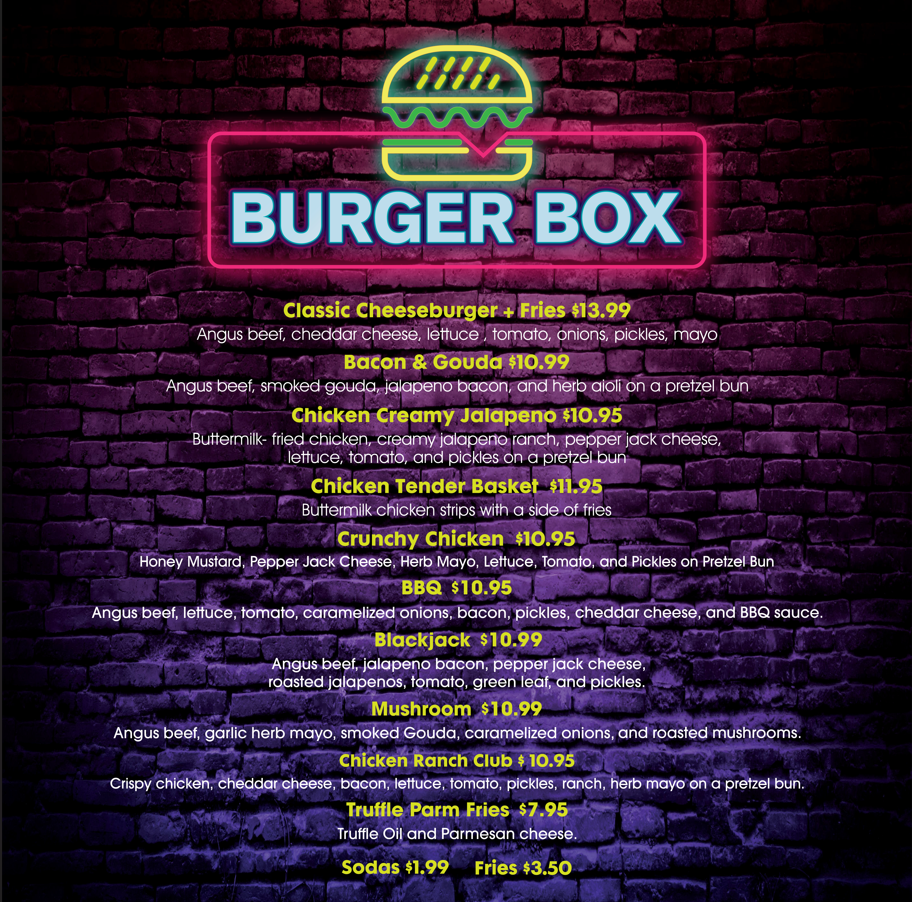 Box Factory Menu BURGER BOX EXPRESS PACKAGES — Burger Box
