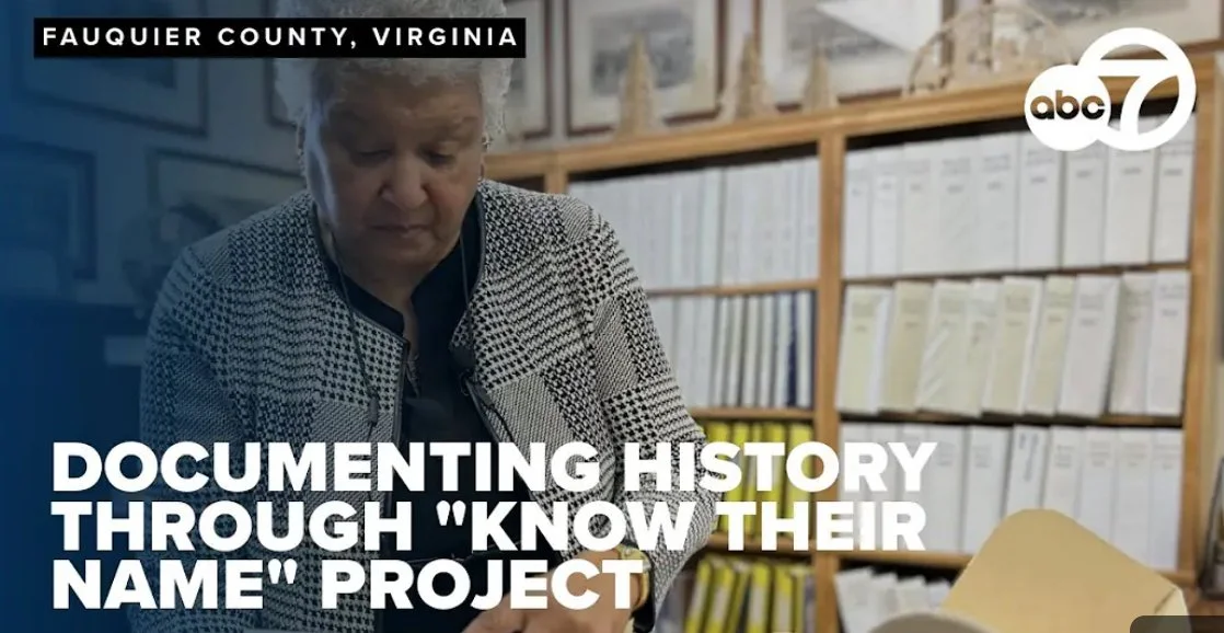 Know Their Names Project Creating a Database of Enslaved People who Lived in Fauquier Co.