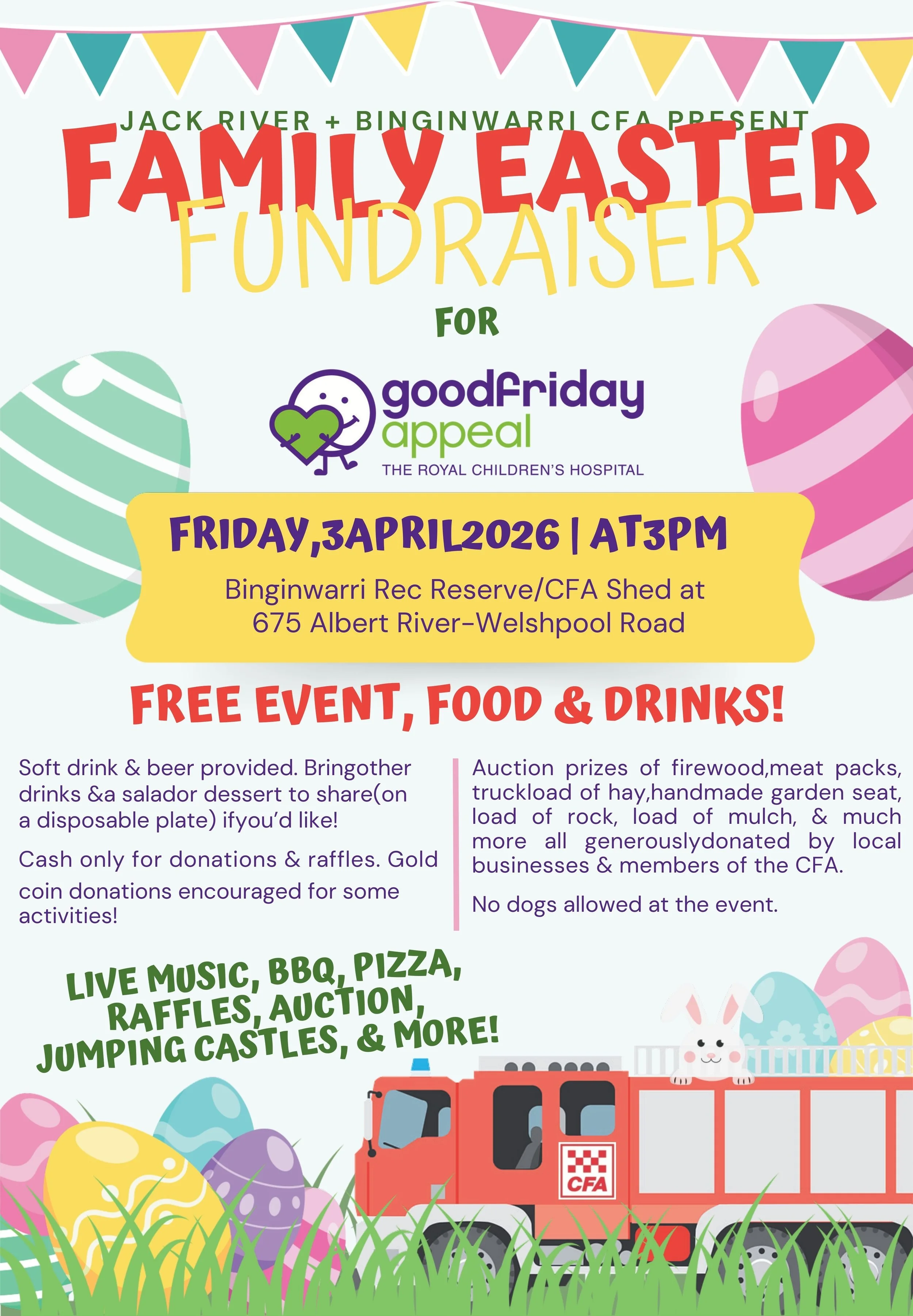 Jack River & Binginwarri CFA Family Easter Fundraiser