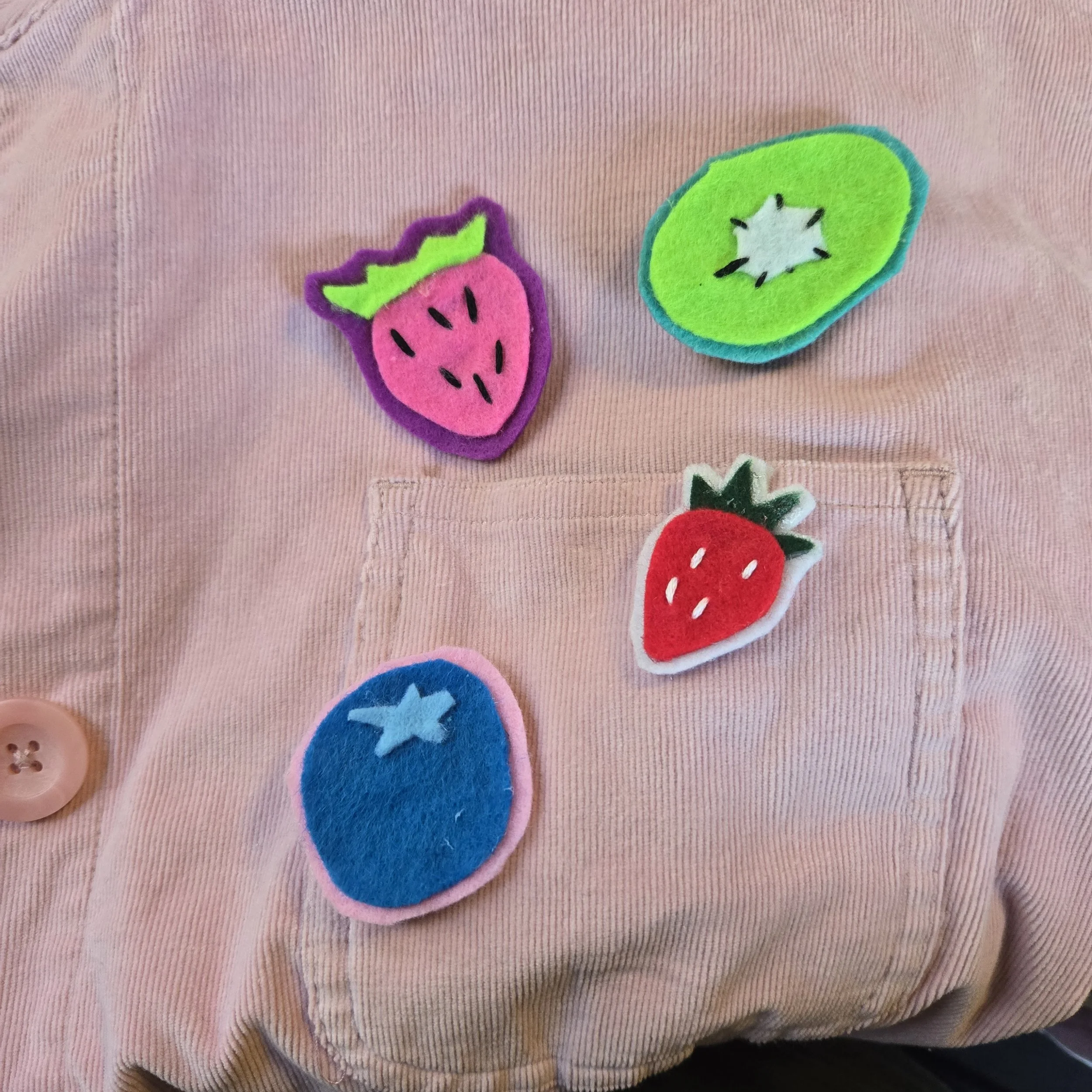 Fruit Salad Felt Pin Set