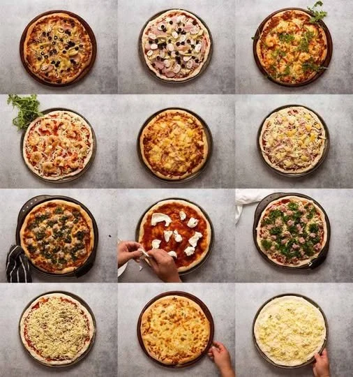 Pizza analogy grid illustrating why graphite additives do not rename a coating
