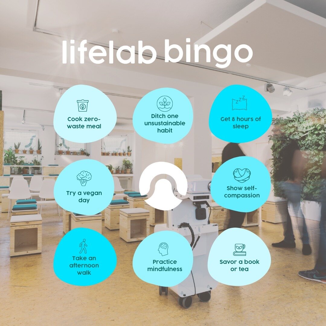 🌱 Welcome to #lifelabBingo! 🌸 As spring blooms just a week away, it's time to embrace mindful living and nourish your soul with our bingo card! 🌿 Cross off squares like 'Cook a zero-waste meal', 'Try a vegan day', and 'Take an afternoon walk' to c