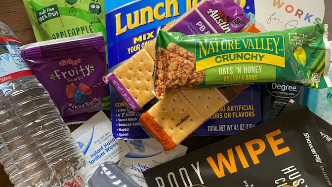 Snack and Hygiene Care Packs To-Go