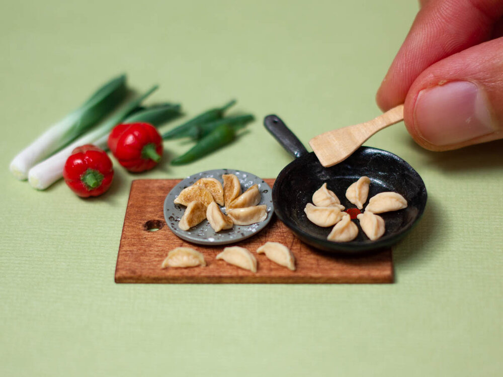Miniature Food Fruit Prep'Board #2, polymer clay 1:12, Stéphanie Kilgast