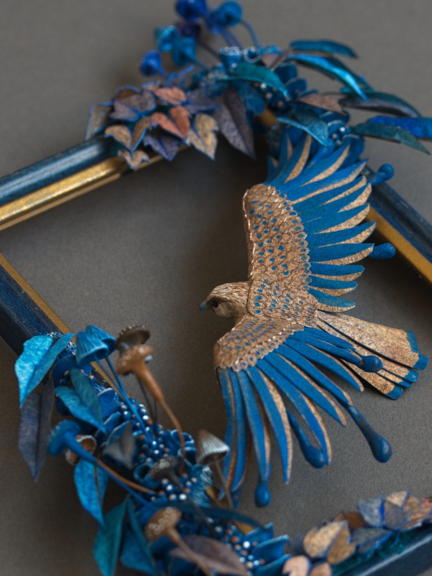 Suspended, Kestrel Scupture on Frame by Stephanie Kilgast, 2026