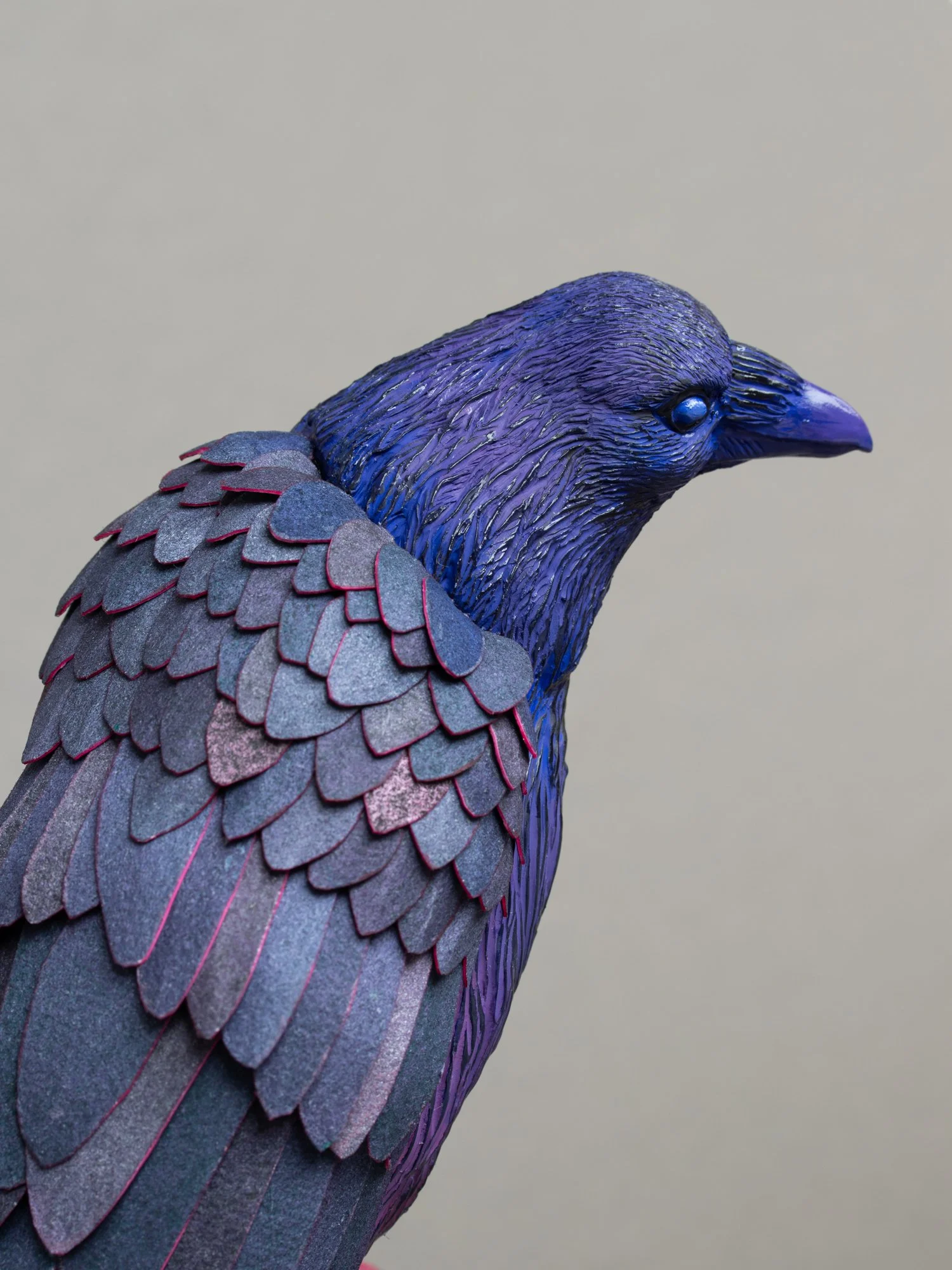 Vision, Mixed Media Raven Sculpture on Vintage Binoculars, Stephanie Kilgast, 2025