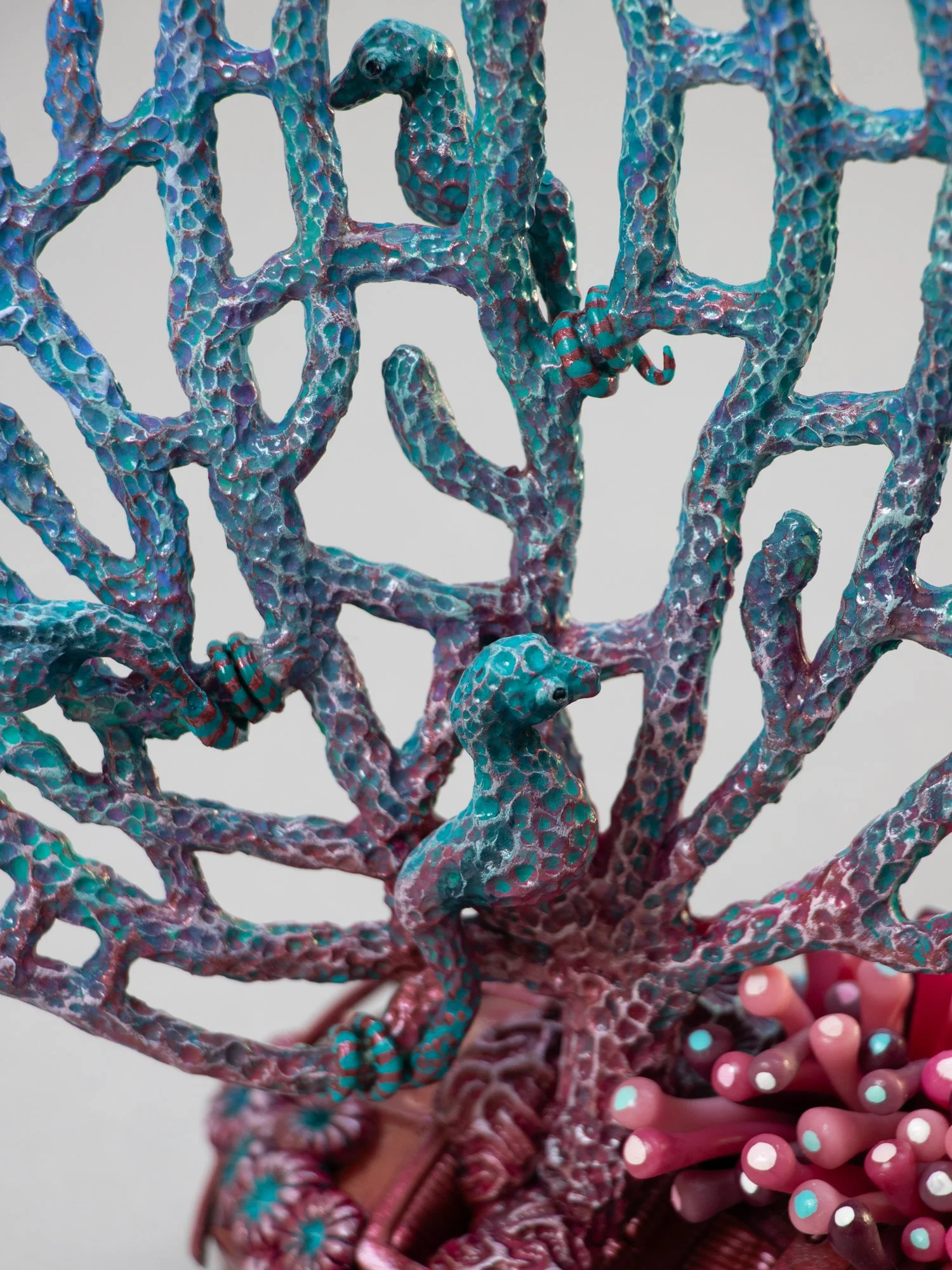 Quatre Chevaux, Mixed Media Pygmy Seahorses on Vintage Car Toy, Stephanie Kilgast, 2026