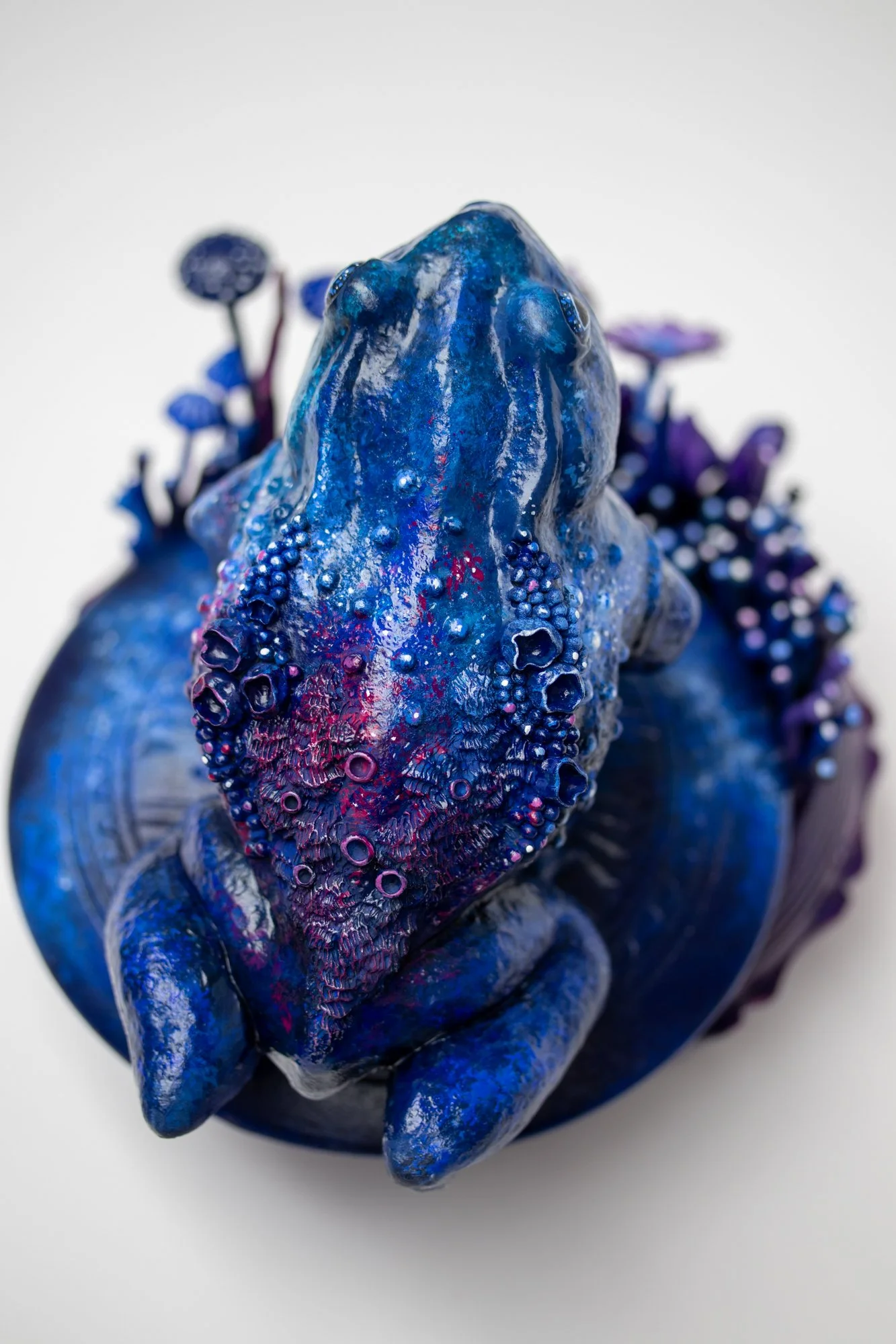 Galactic Guardian, Toad Sculpture on Jewelry Box, 2025