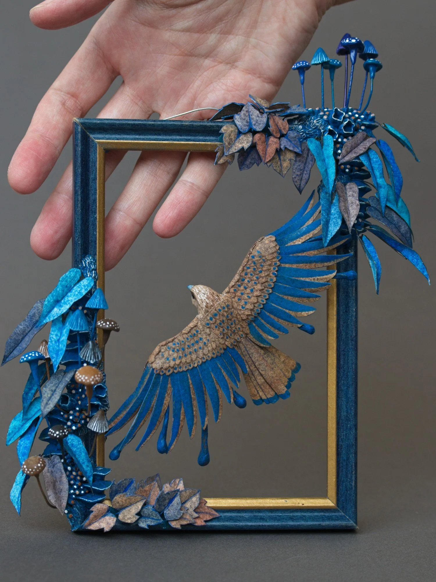 Suspended, Kestrel Scupture on Frame by Stephanie Kilgast, 2026