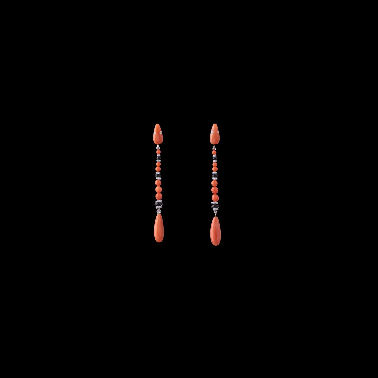 Snake+Shaped+Coral+Earrings+With+Onyx+And+Diamonds-+Of+Medusa,+Don't+Be+Scared+-+full+recto+-+black+background.jpg