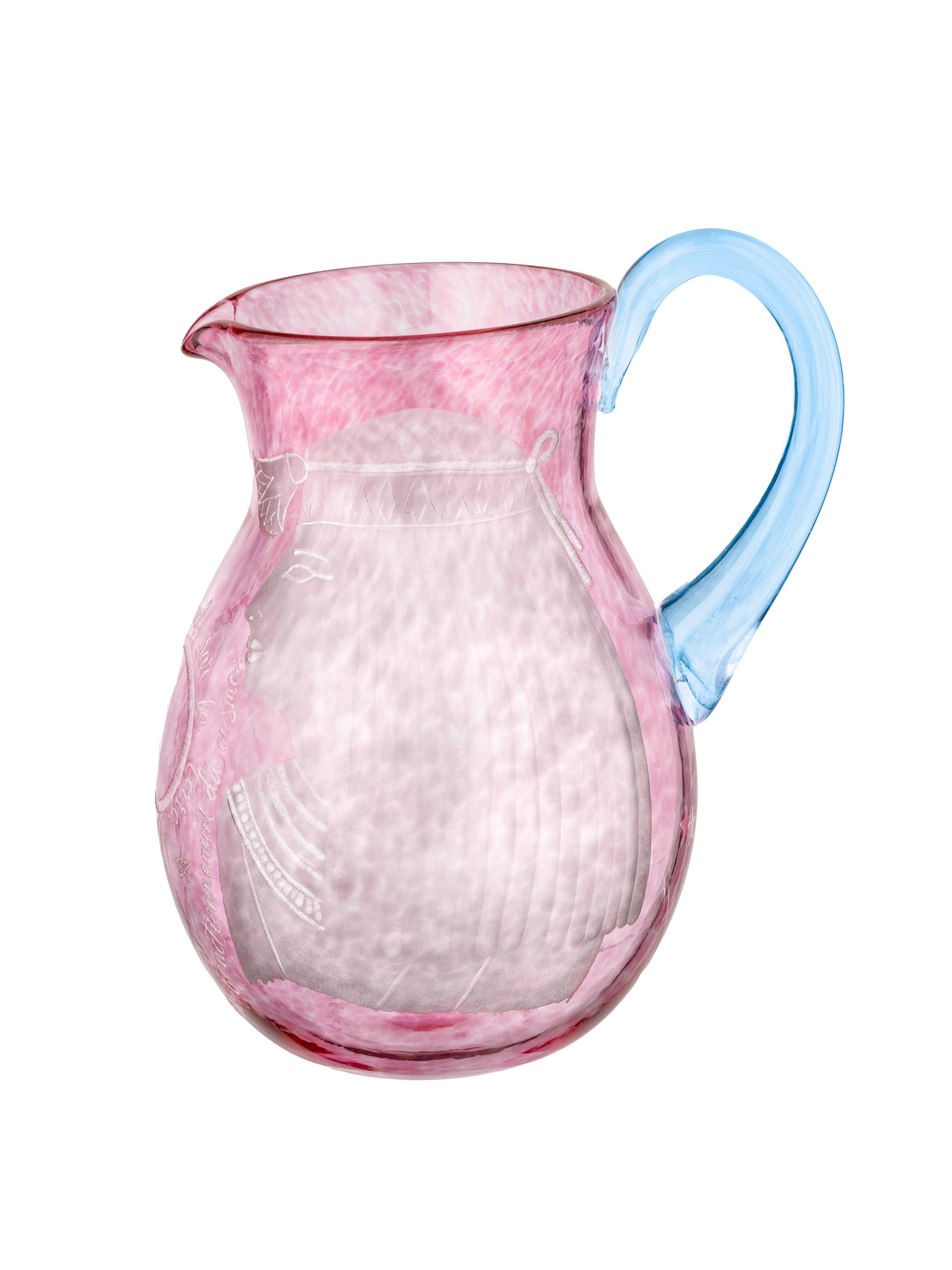 Murano Carafe - Counting The Stars - Pink - profil handle on the right - white background.jpg