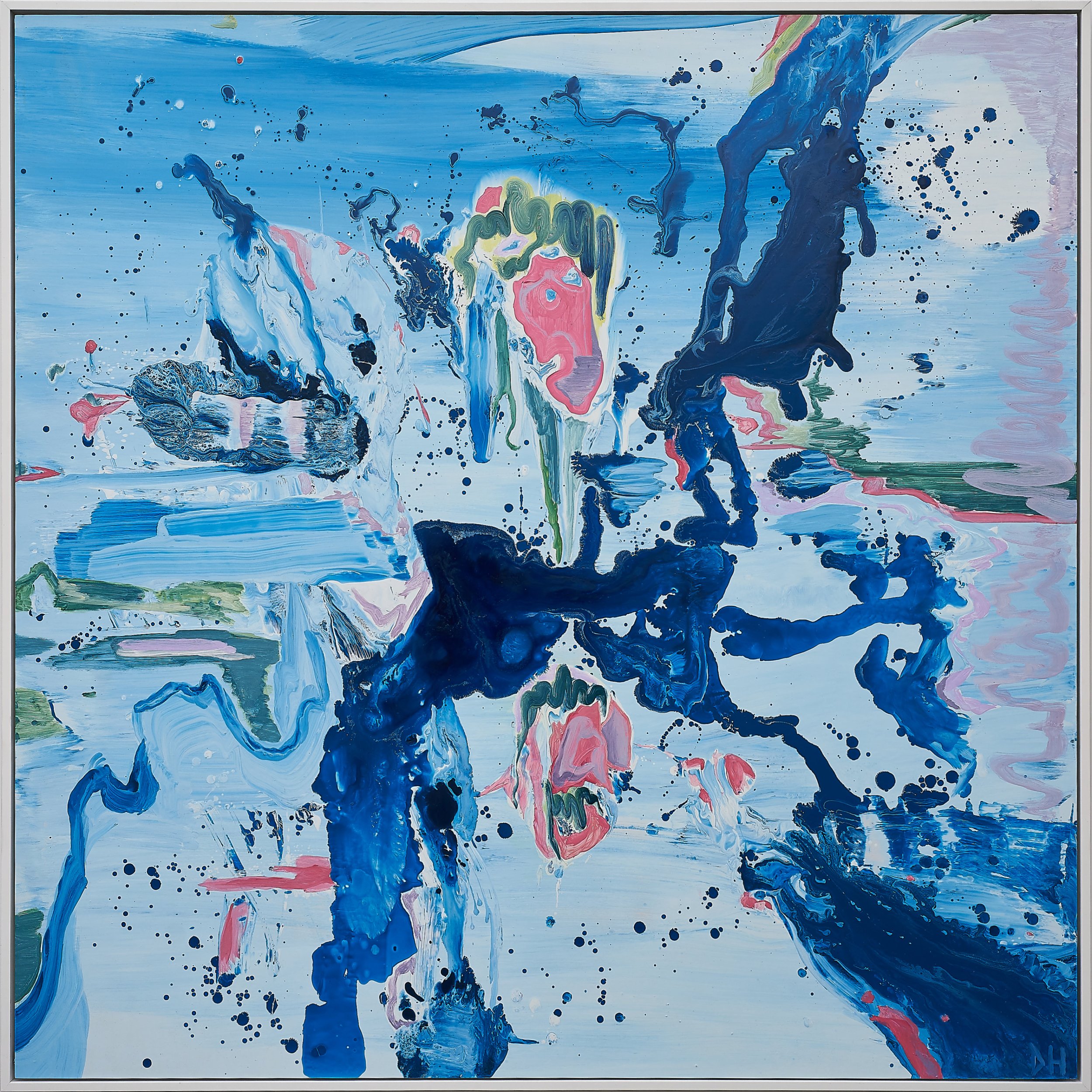 Your Heart, for just a moment. Flood Waters Receding.
2001. Oil, acrylic, emulsion on aluminium composite panel. 123 x 123cm framed.