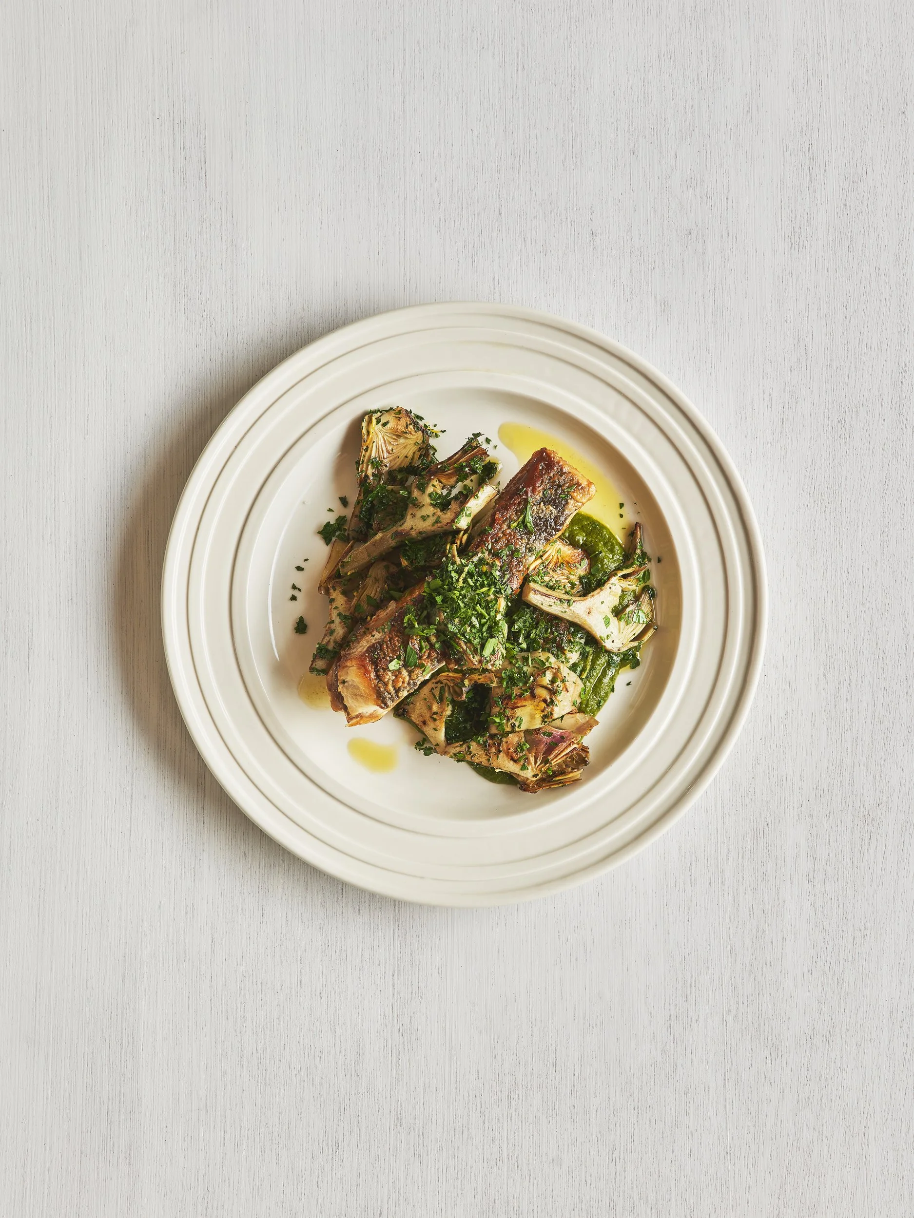 Charlie Hibbert at Thyme's Brill, artichoke and gremolata.jpg