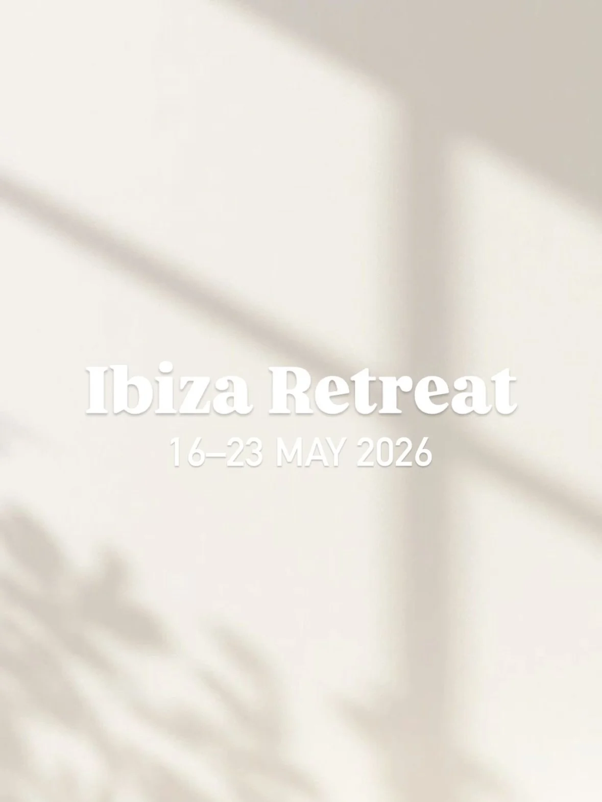 Radiant Soul Retreat &middot; Ibiza 2026
16&ndash;23 May

This is not a holiday.
It&rsquo;s a deeply immersive, one-week transformational retreat.

A space to step out of your daily roles.
To rest properly.
To recover your energy.

The week is carefu