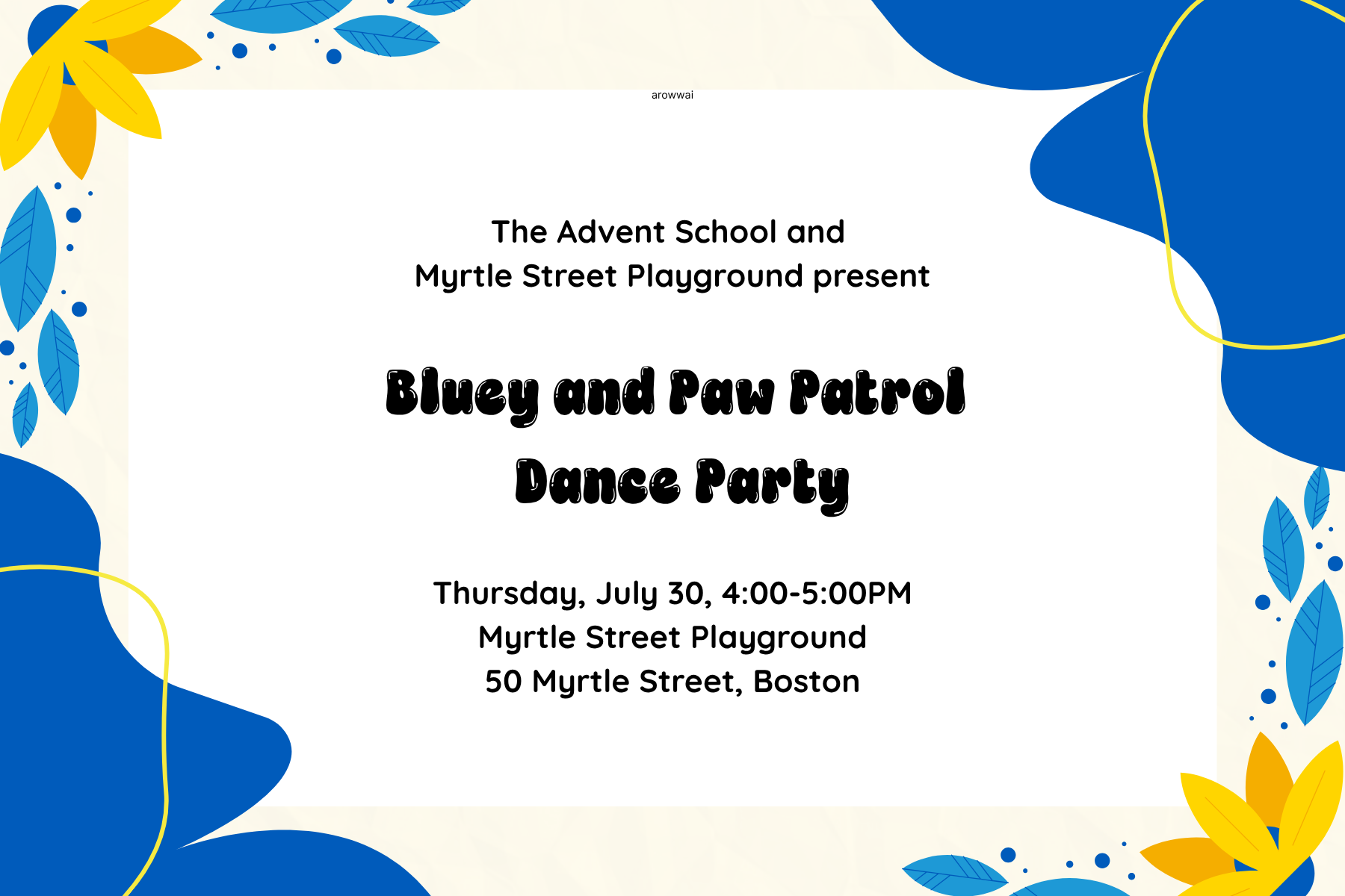 POSTPONED: Bluey and Paw Patrol Dance Party