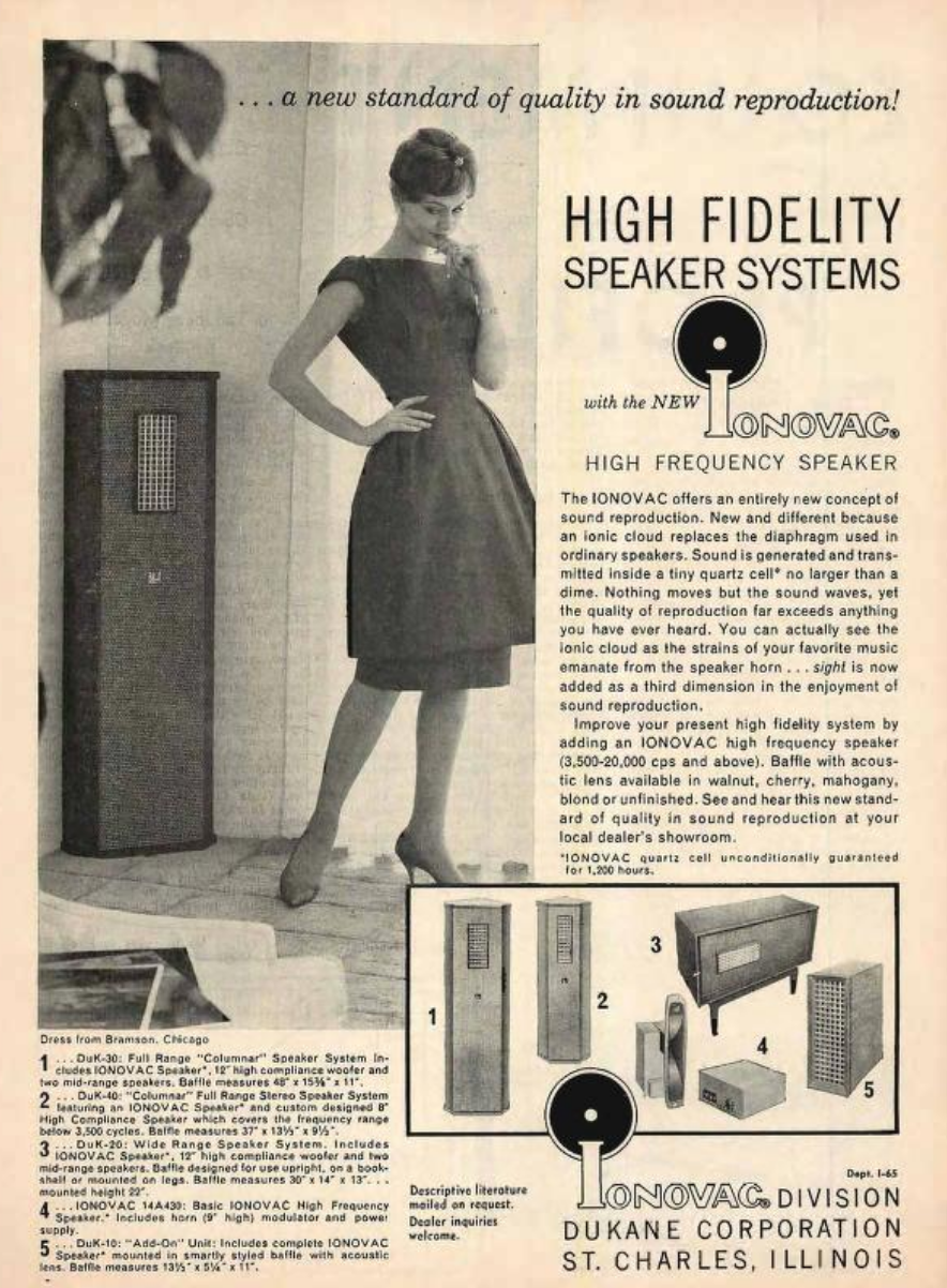 Ionavac High Fidelity Speakers