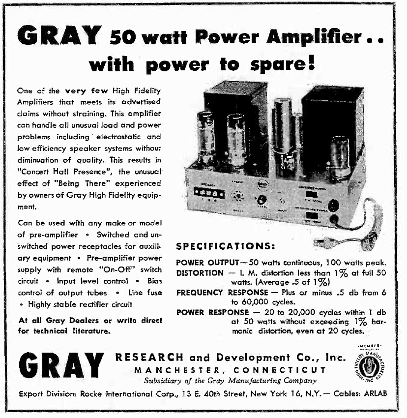 Gray Research 50 Watt Amplifier