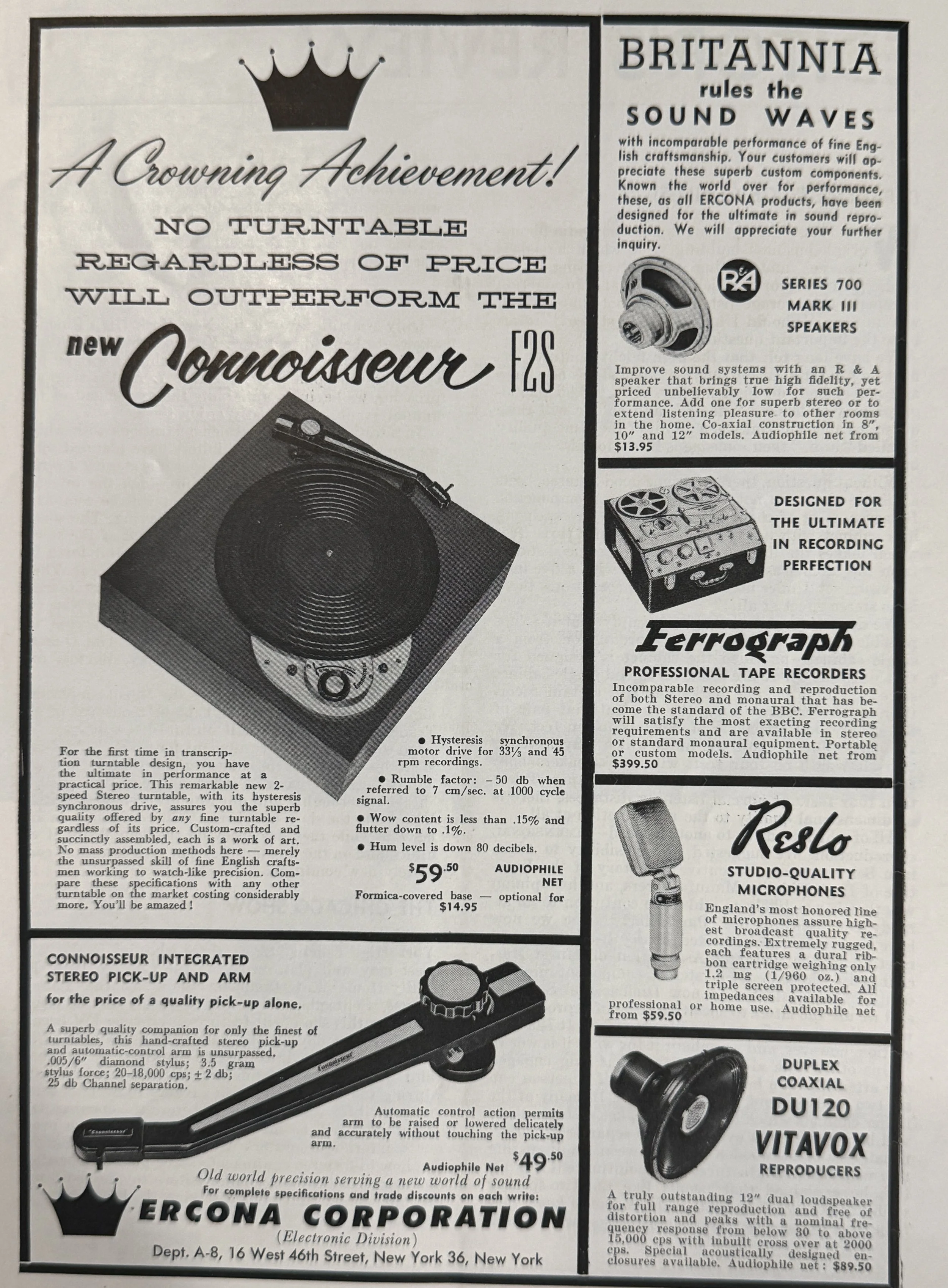 Connoisseur F2S Turntable