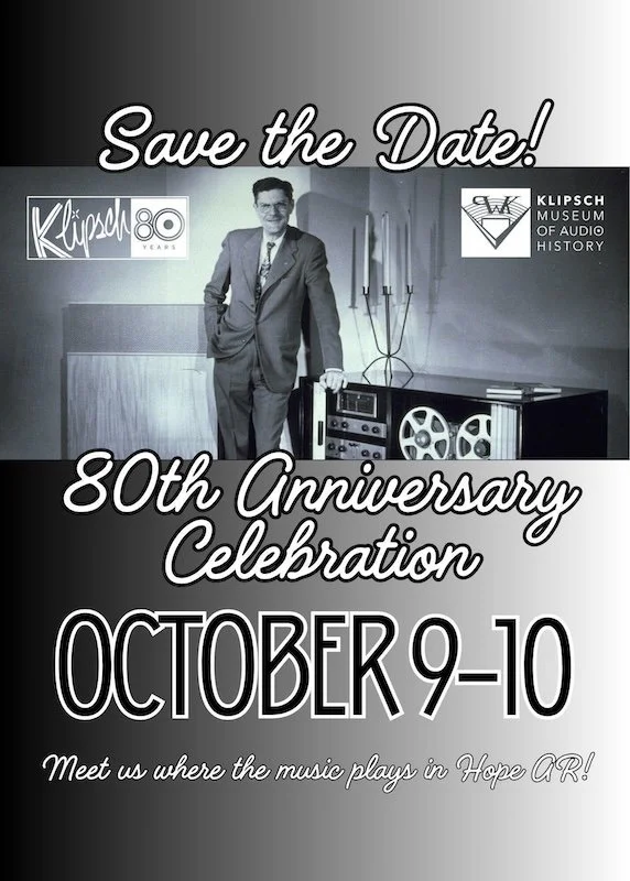 Klipsch 80th Anniversary Party Save The Date