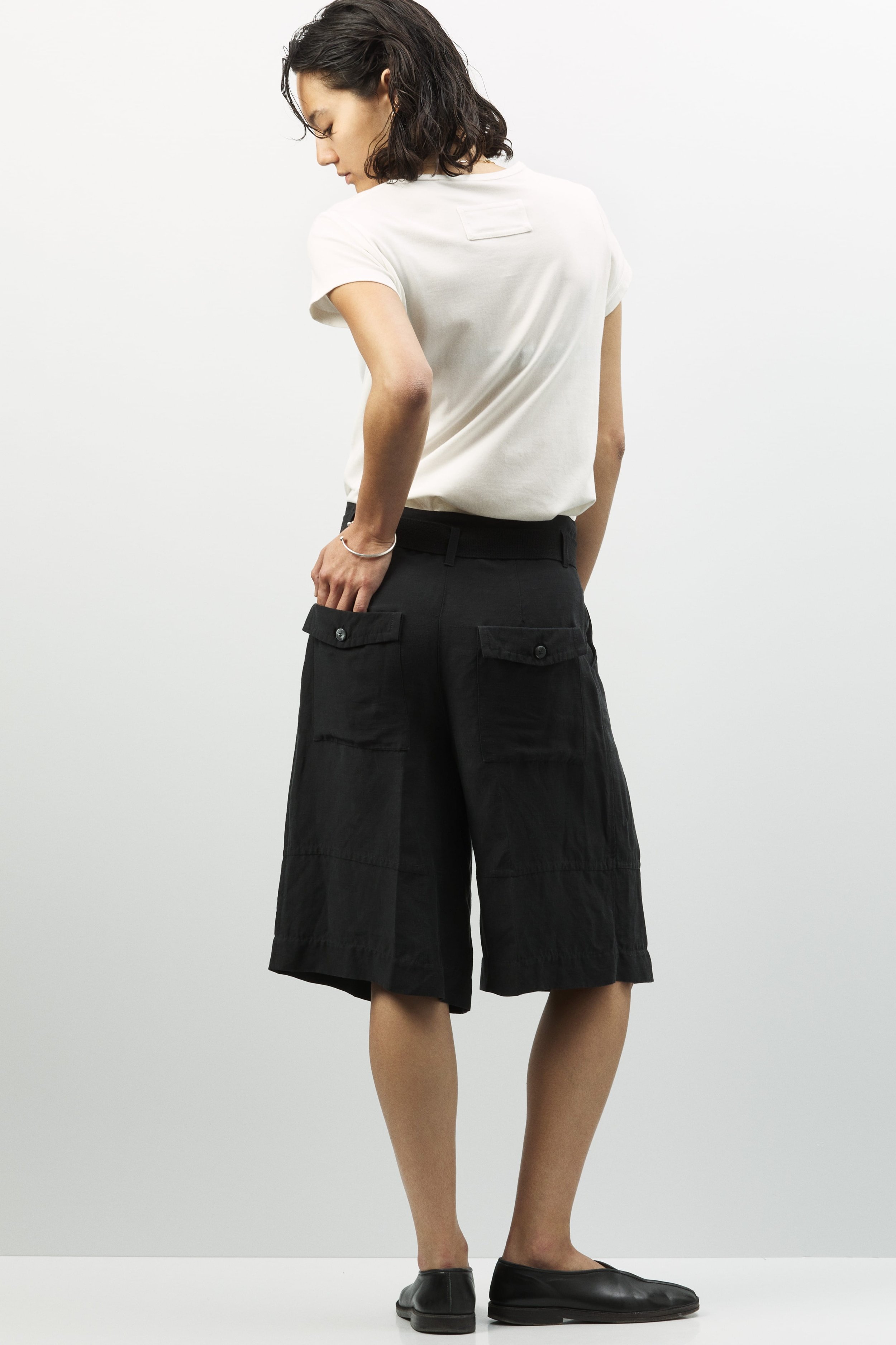 MYLENEB Angus black bermudas